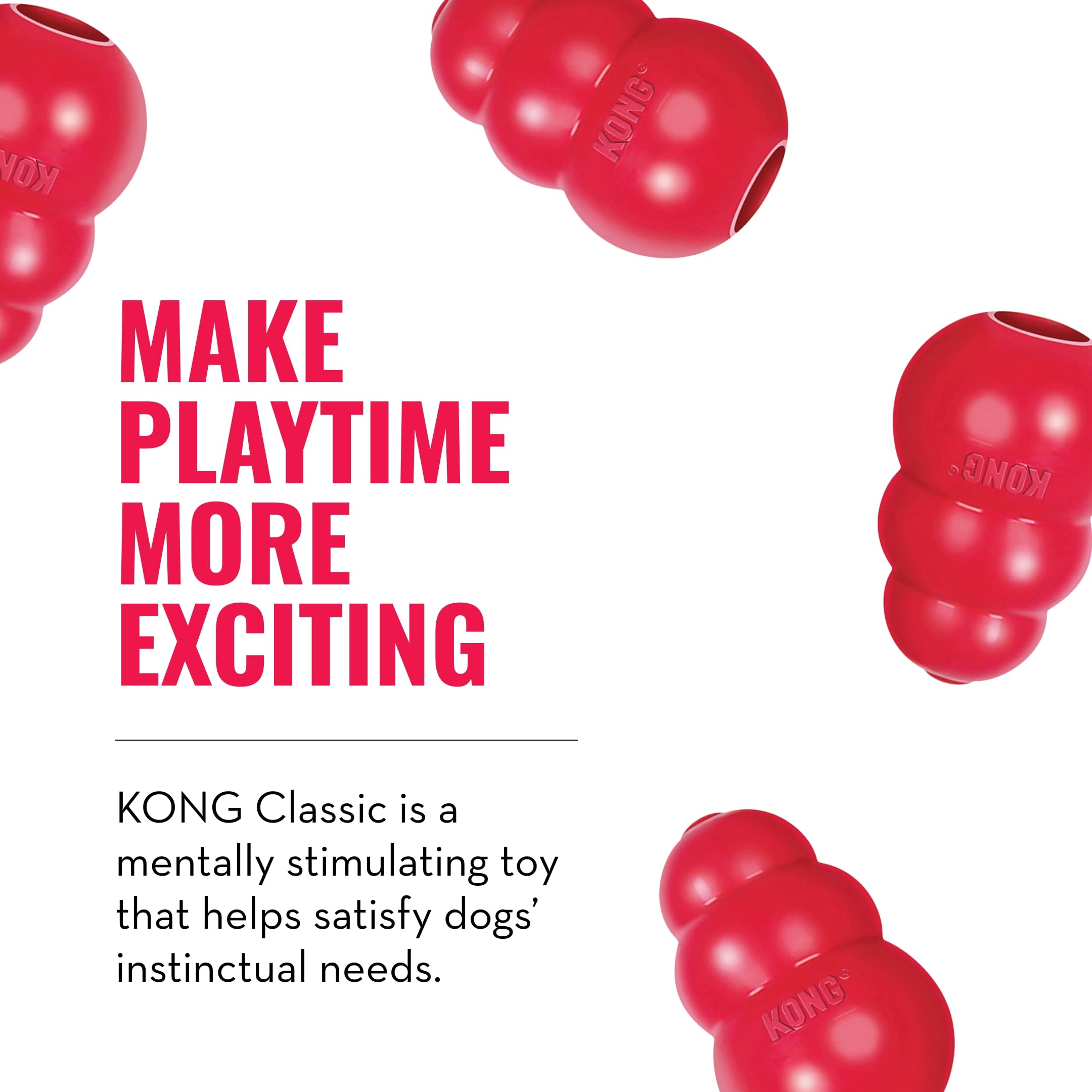KONG Classic Stuffable Dog Toy & KONG Easy Treat Peanut Butter Spray - Fetch & Chew Toy for Dogs - With Dog Toy Filler Treat - F
