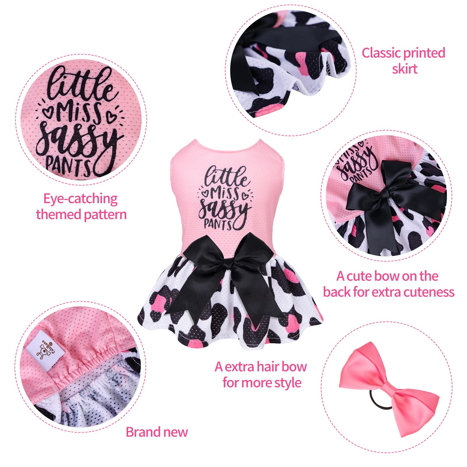 Cutebone Dog Mesh Dress Puppy Sundress Pet Outfit Summer Fashion For Small Dogs Girl Cat Clothes Bf30M-D
