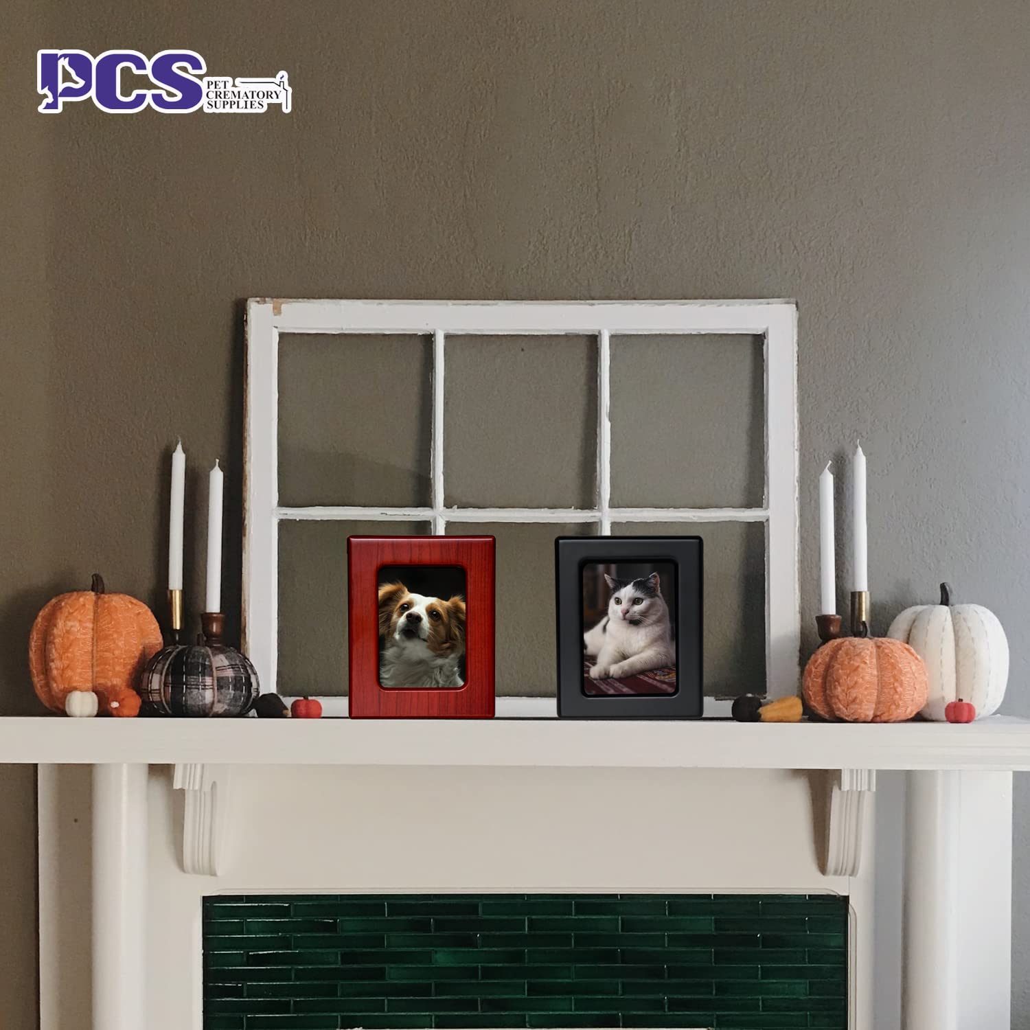 Pcs Pet Urns For Dogs Ashes, Dog Photo Urn, Urns For Dog Ashes, Pet Cremation Box Red-Medium