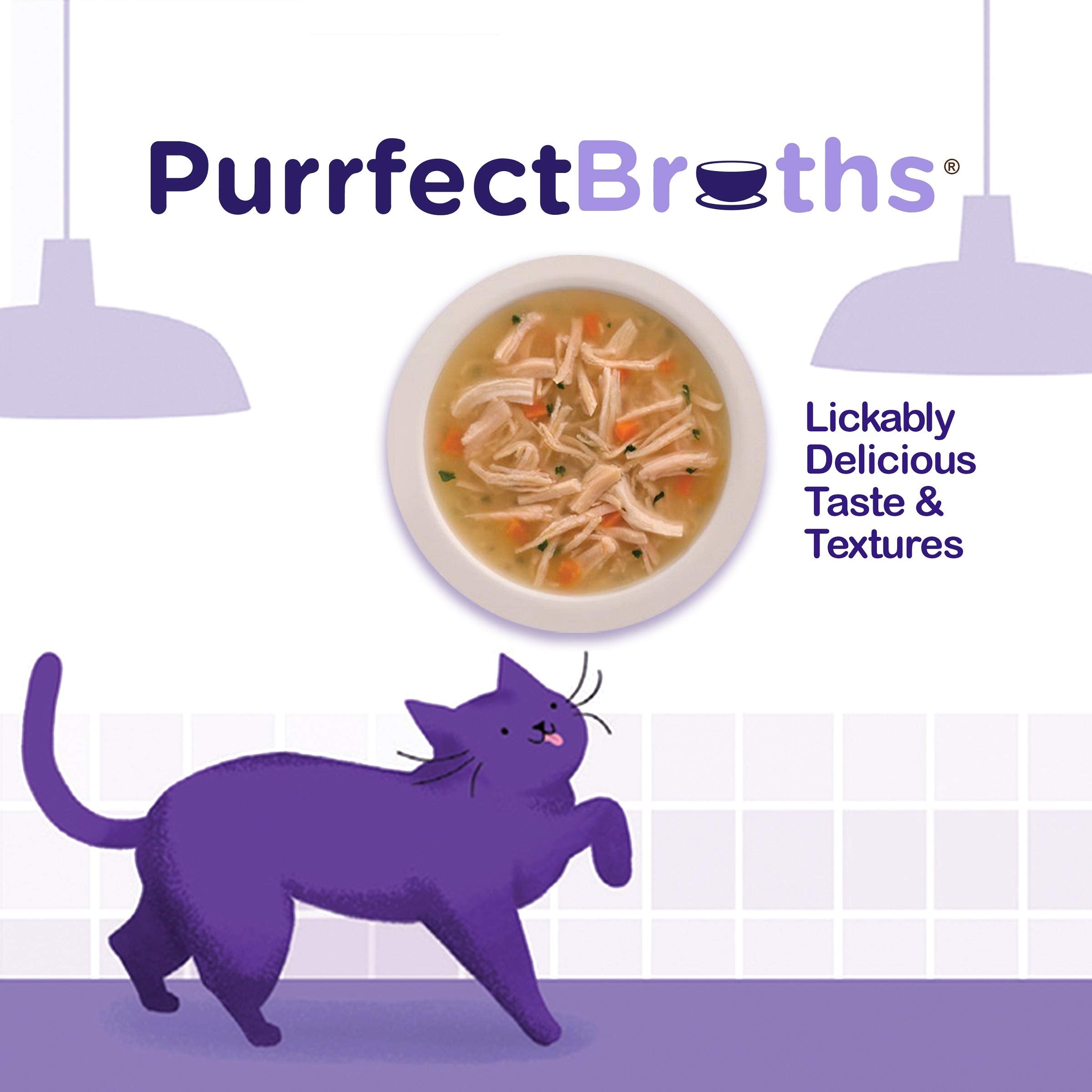 Rachael Ray Nutrish Purrfect Broths Wet Cat Food, Classic Chicken Recipe with White Meat Chicken & Veggies, 1.4 Ounce Pouch (Pac