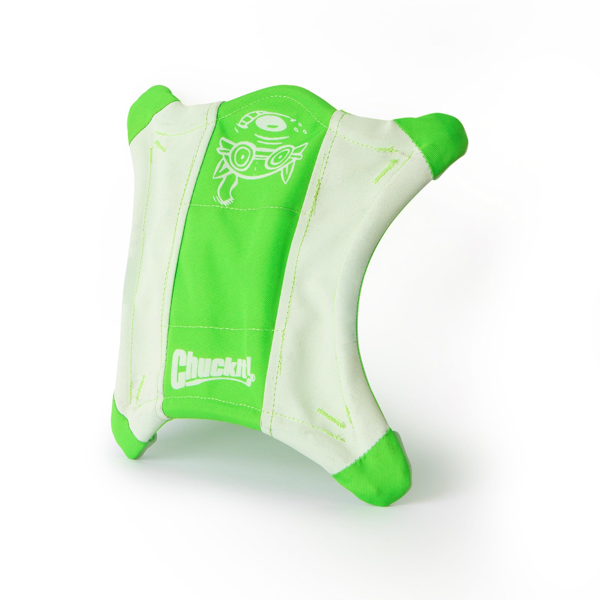 Chuckit! Flying Glow Squirrel Fetch Dog Toy, (10.5 Inch Length), Glow In The Dark Dog Toy, Pack Of 1, Size Medium, For All Breed