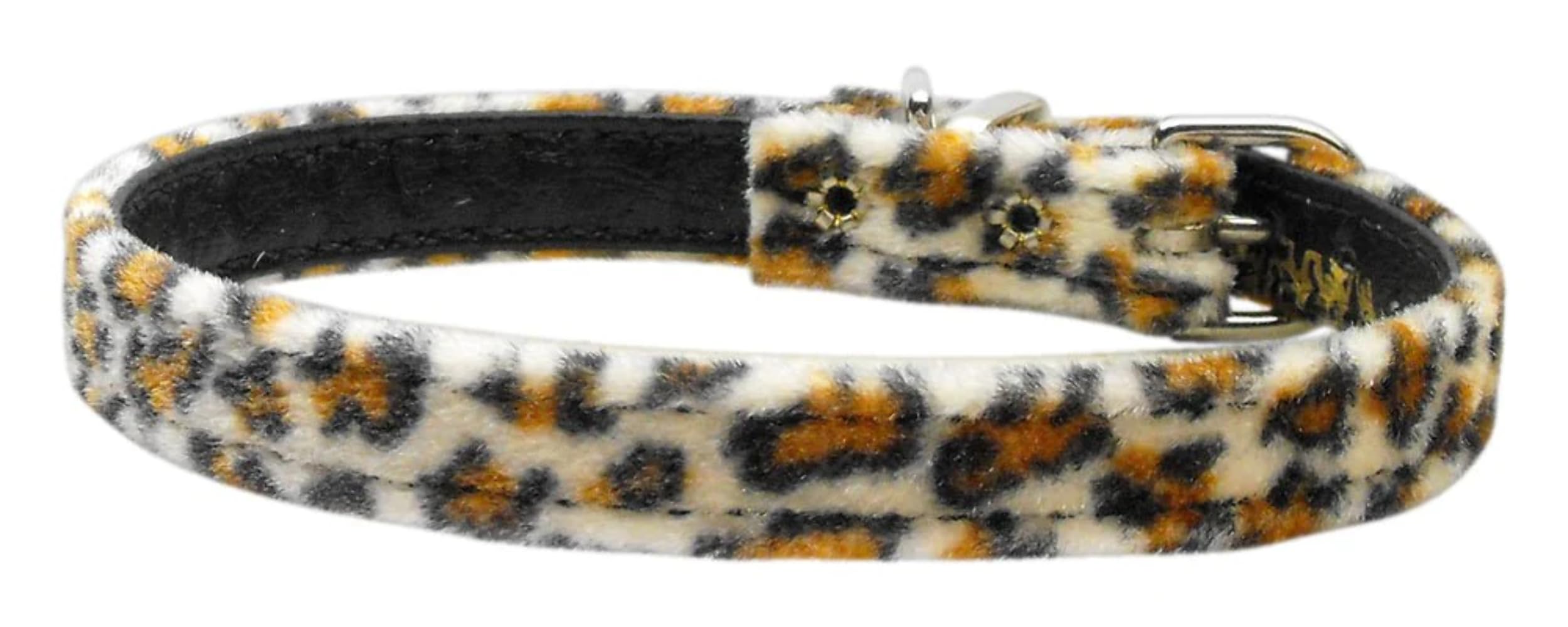 Dog, Puppy & Pet Plain Collar, "3/8" Wide Animal Print" Jaguar 14