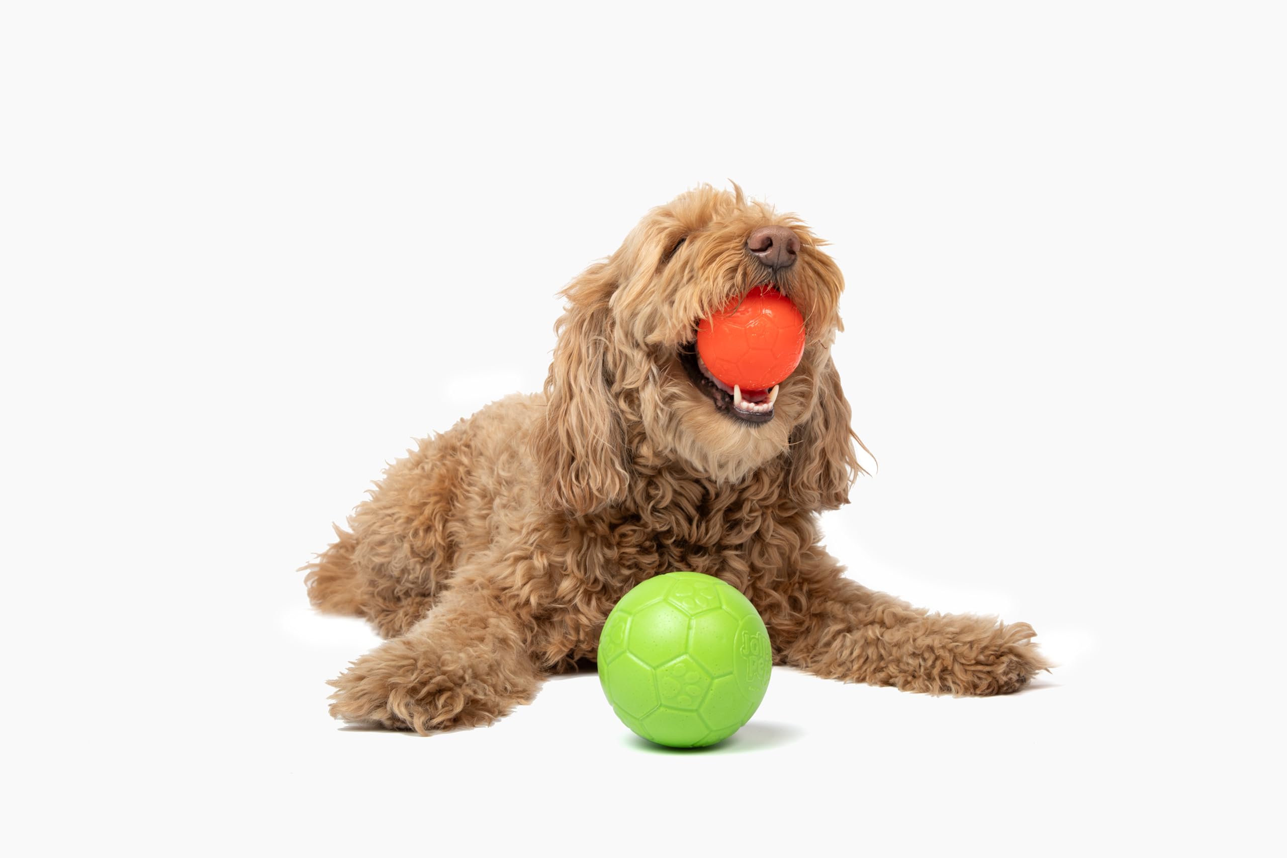 Jolly Pets Mini Jolly Soccer Ball; Floating-Bouncing Dog Toy; 3'' Ocean Blue