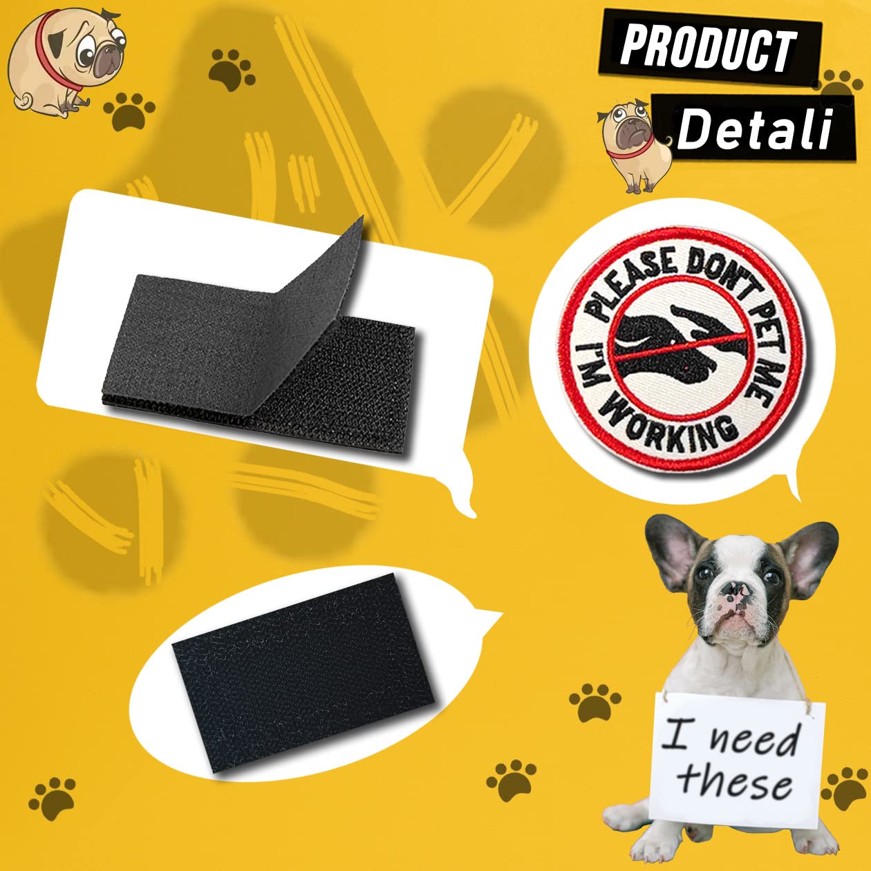 Zesion 15 Pcs Of Service Dog Patch, Removable Embroidered Hook And Loop Patch For Dog Vest Carrier, Vest Harness, Collar