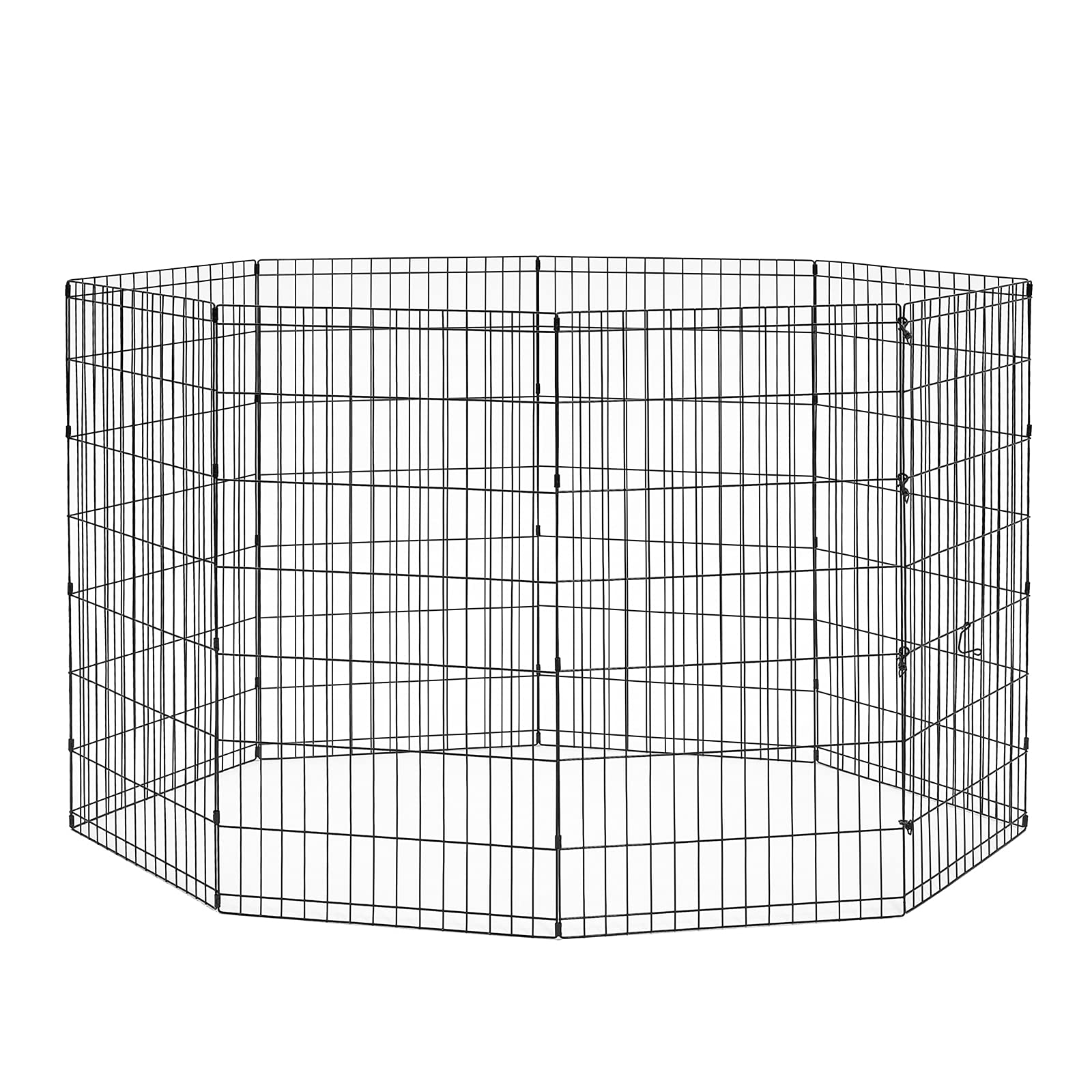 New World Dog Exercise Pen & Playpen, 24' W X 42' H, No Door, Black