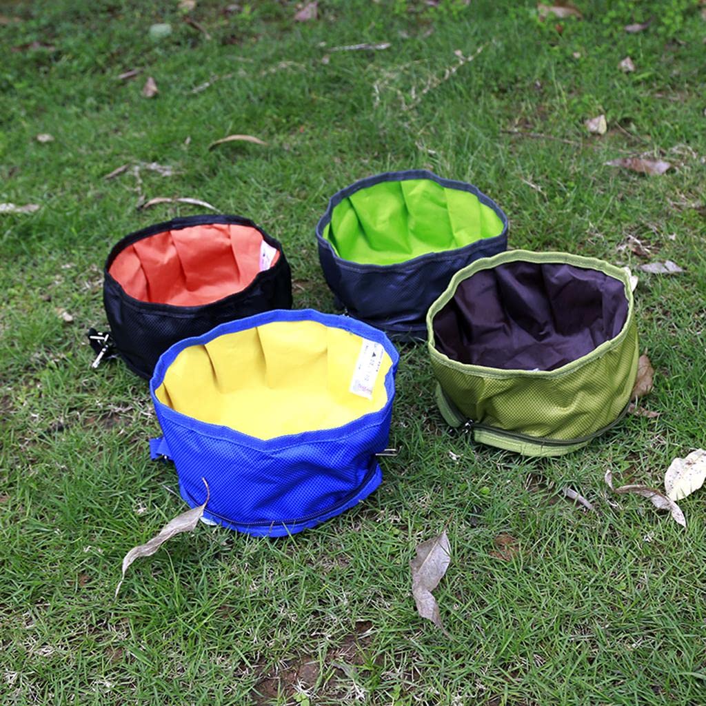 Calandis Pet Dog Cat Travel Supplies Waterproof Durable Foldable Bowl Food Feeder For Travel Hiking Black | Dishes, Feeders & Fo