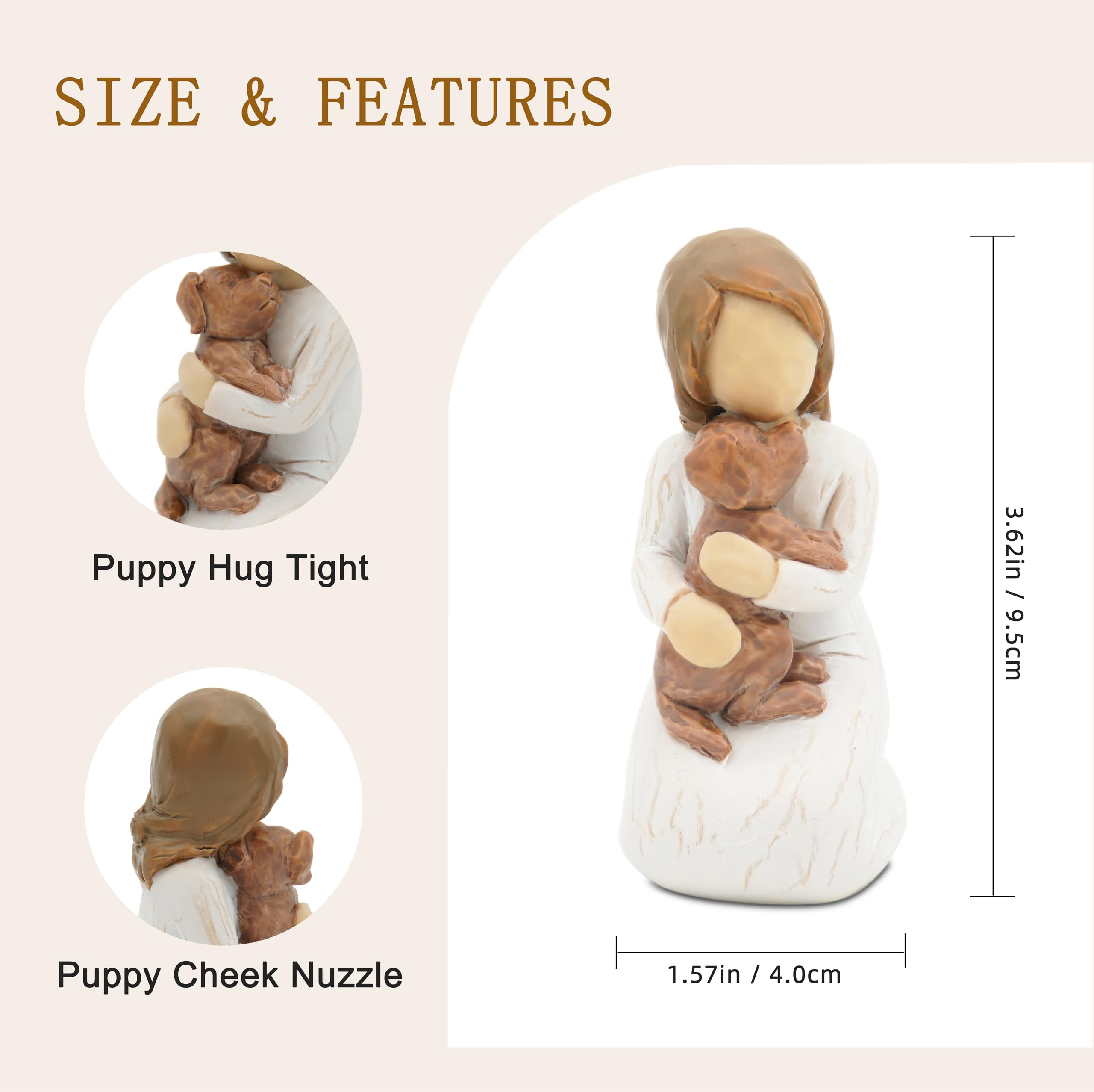 Dekismeos Angel Figurines For Women,Dog Memorial For Loss Of Dog Sympathy Gift,Pet Memorial Ornament