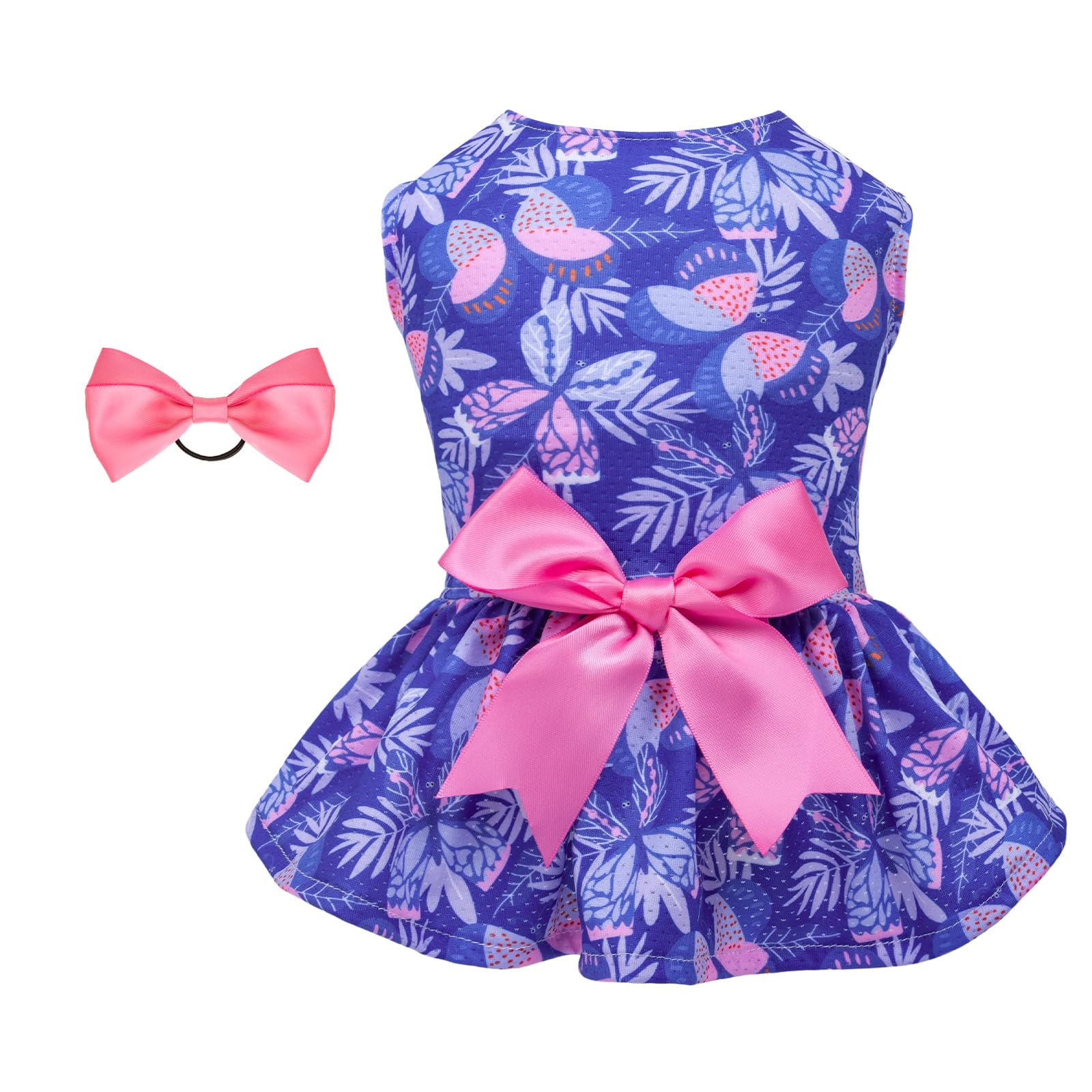 Cutebone Dog Mesh Dress Puppy Sundress Pet Outfit Summer Fashion For Small Dogs Girl Cat Clothes Bf25S