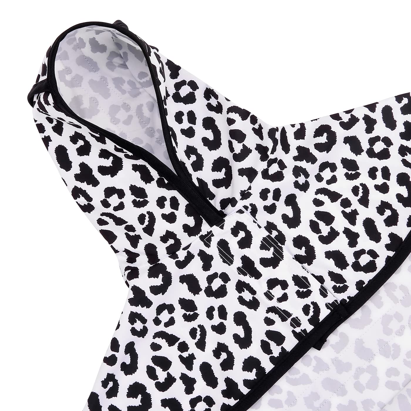 Hde Dog Raincoat Hooded Slicker Poncho For Small To X-Large Dogs And Puppies Snow Leopard - L