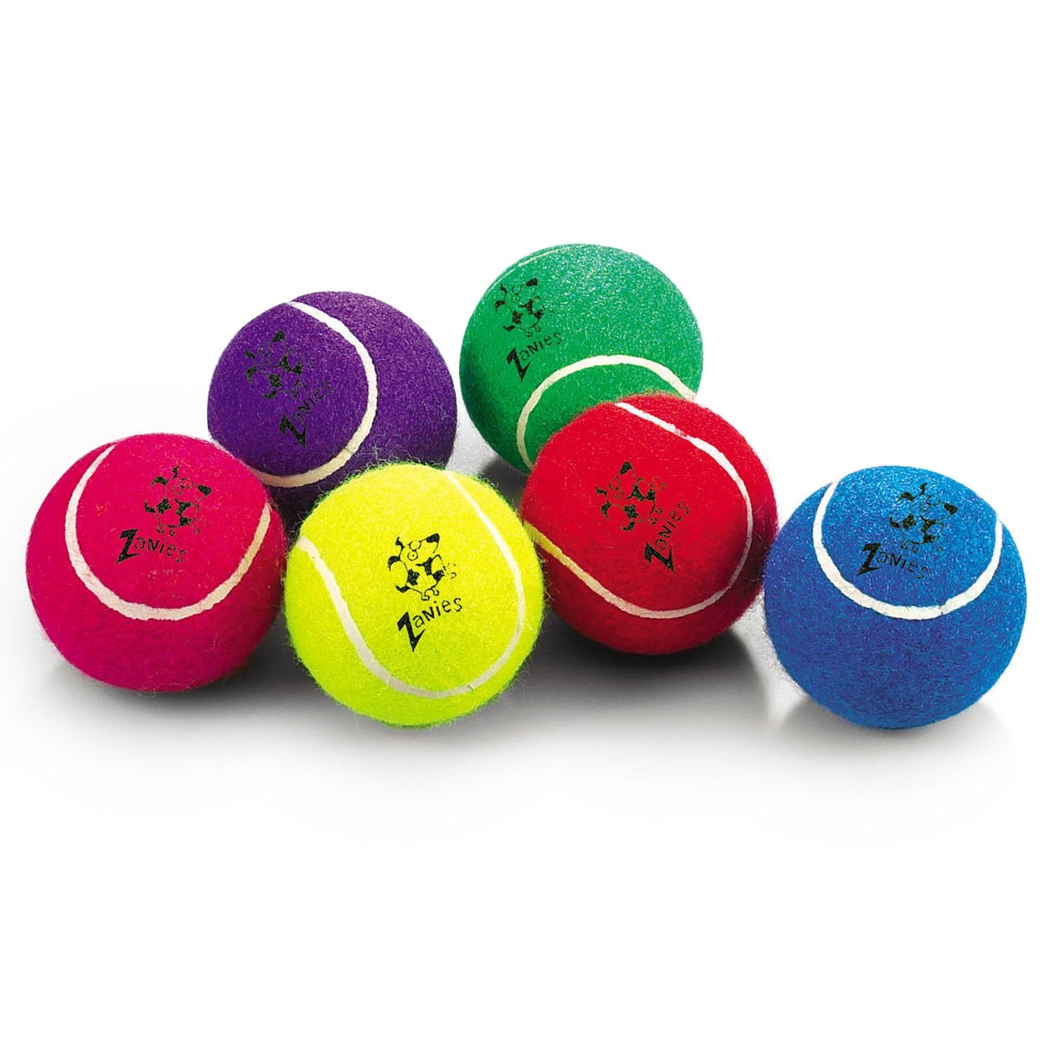 Zanies Tennis Ball Teasers Assorted 6 Pack