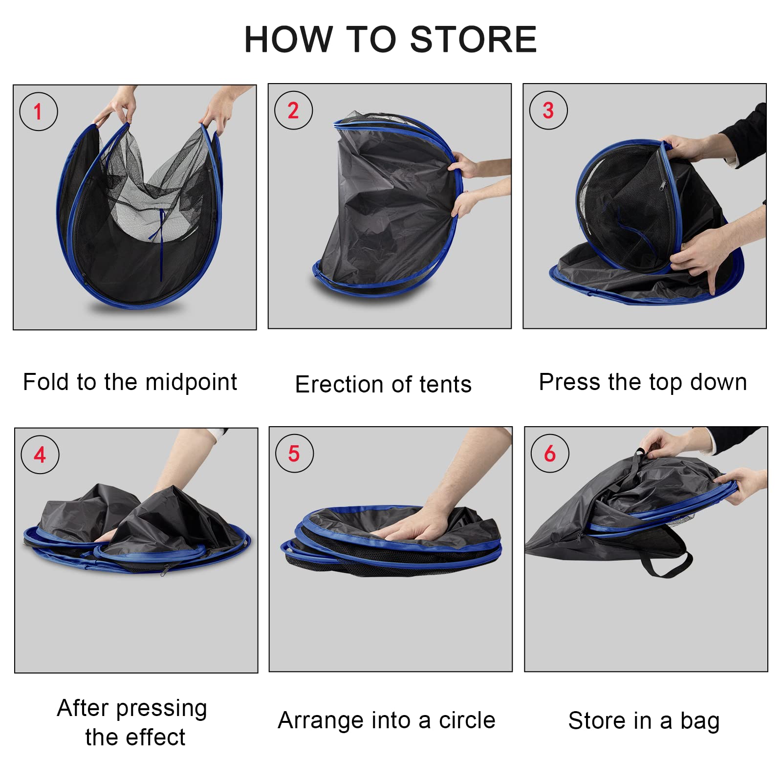 Outdoor Cat Enclosures, Portable Cat Tent For Bearded Dragon, Dogs And Small Animals, Cat Outdoor Tent With Foldable Bag(Blue)