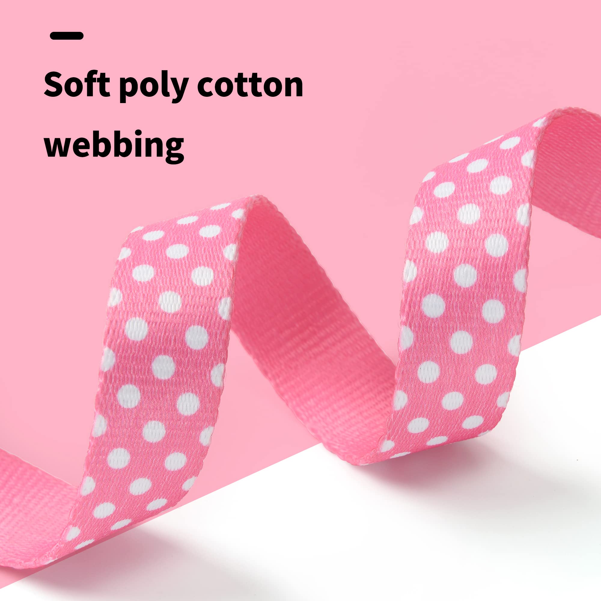 Mile High Life Dog Collar | Cute Puppy Collars | Lightweight Girl Dog Collar | Soft Boy Dog Collars | W Geometric Plaid Wave Line Pattern (Pink Dots, Large)