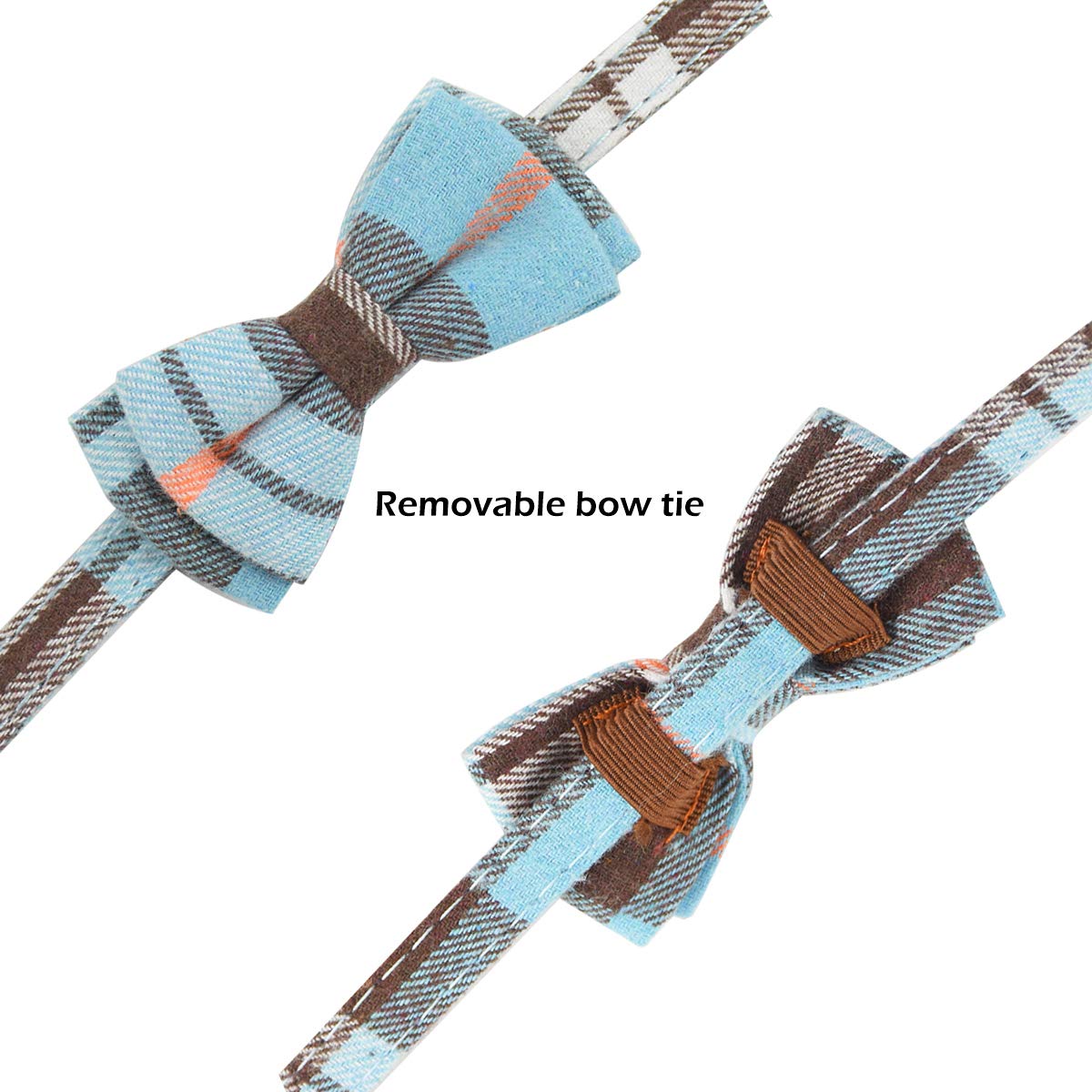 Bowtie Cat Collars Breakaway With Bell, Adjustable Cute Kitty Collars Safety Buckle Kitten Collar For Cat Puppy 7.5-11In (14)