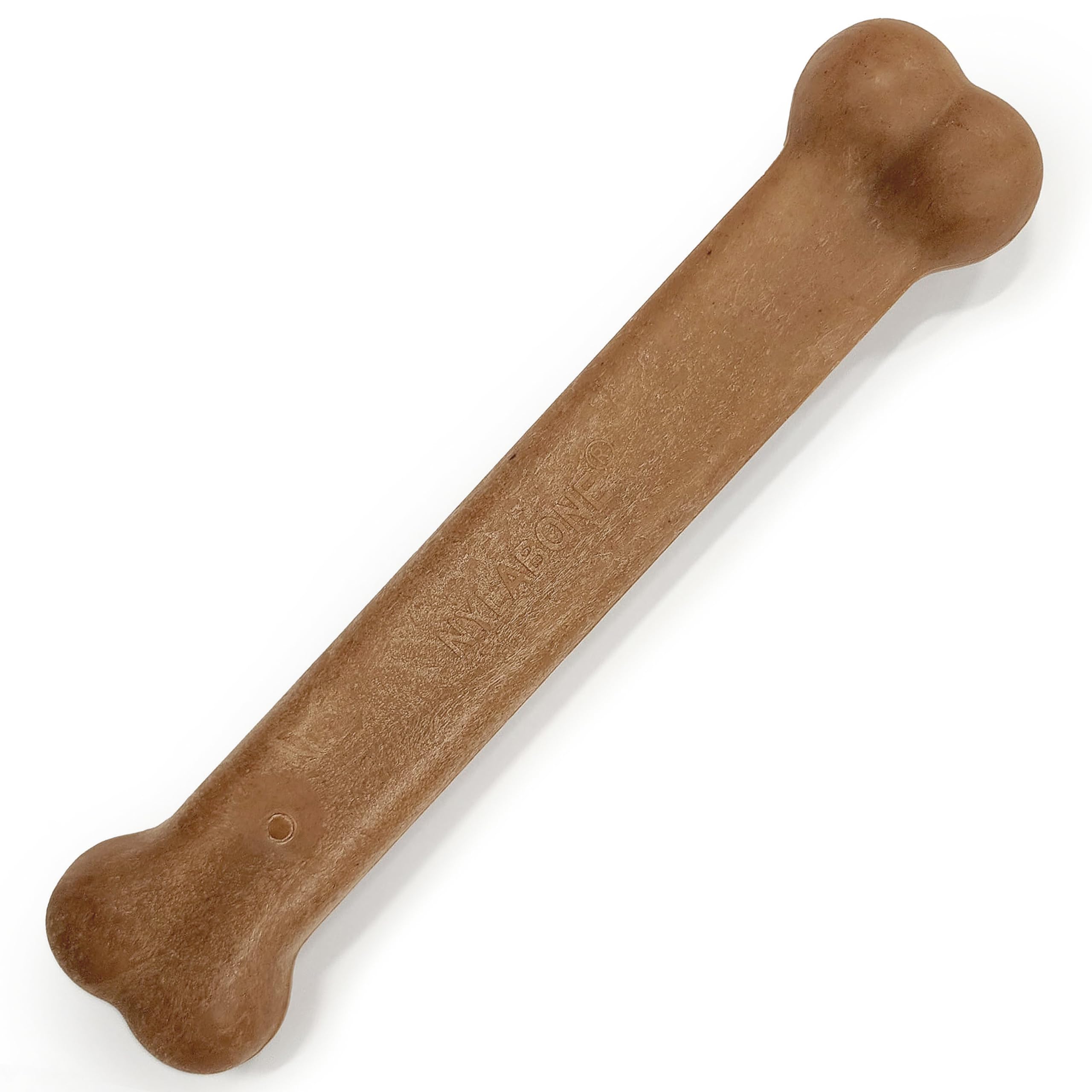 Nylabone Strong Chew Original Bone Dog Toy Made with Real Chicken, Durable Chew Toys for Aggressive Chewers, Long Lasting Dog Bo