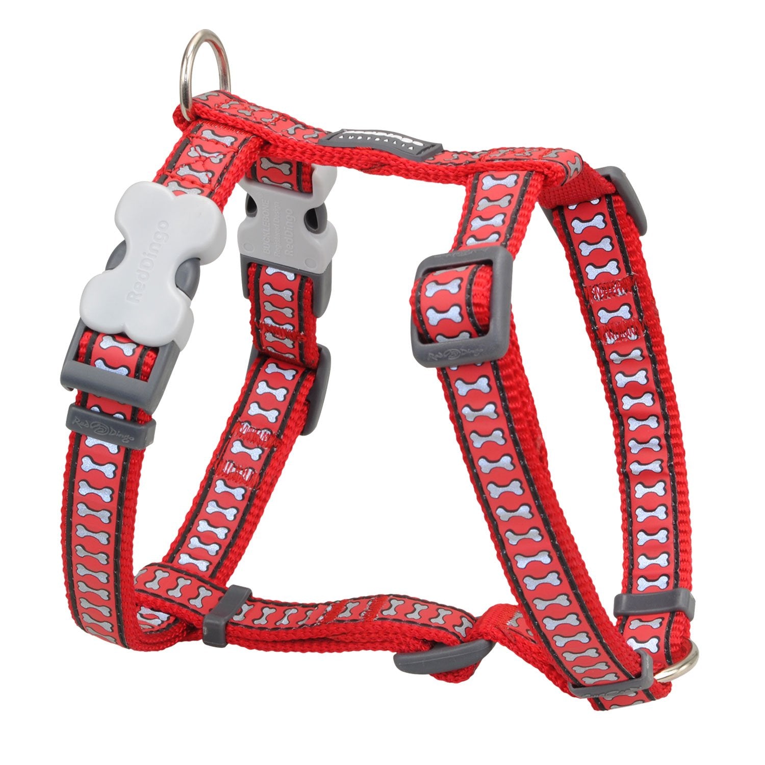 RED DINGO Reflective Bib, L, Red, 0.138 kg