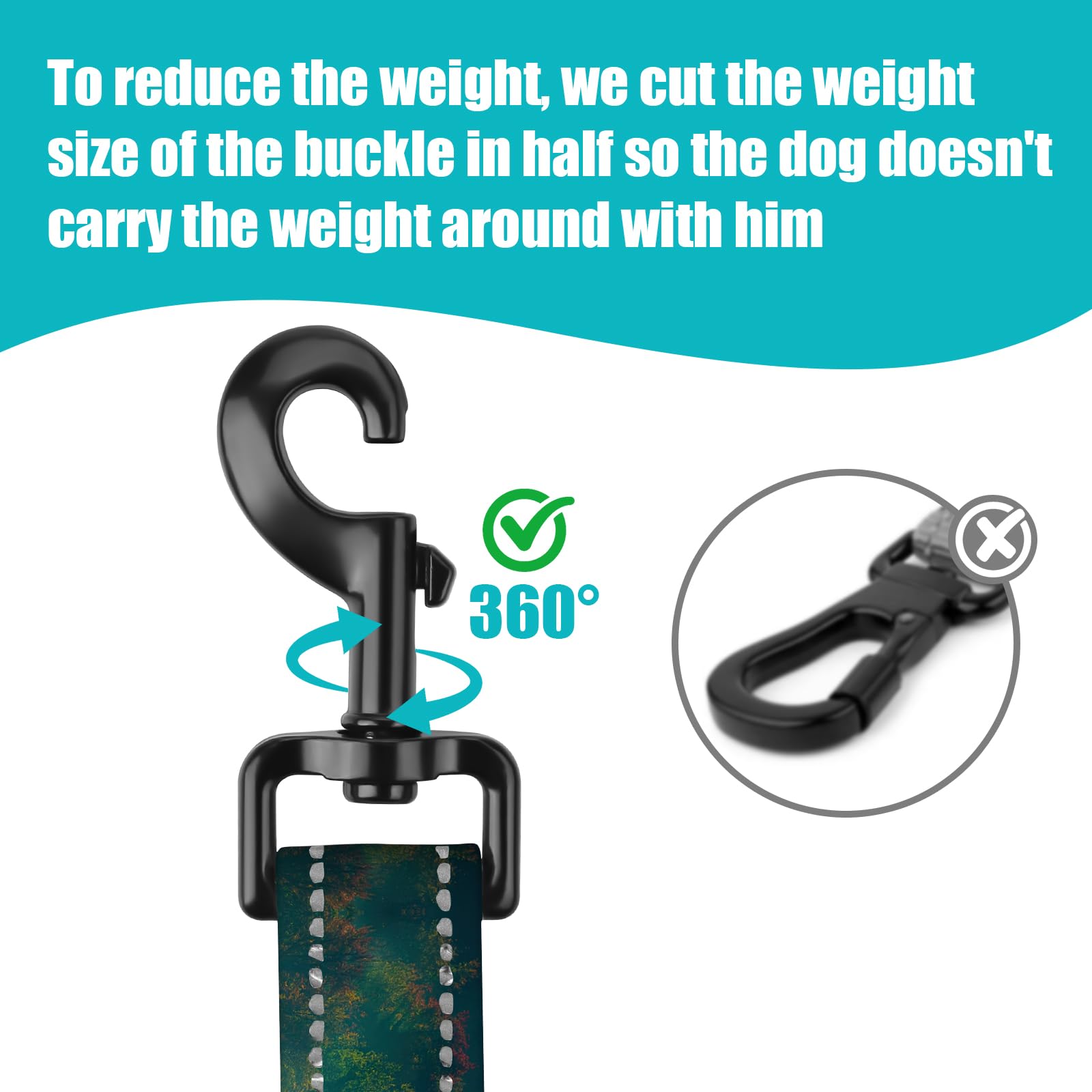 Woodland Nylon Short Dog Leash For Training Control - Reflective, Padded Handle For Large And Medium Dogs