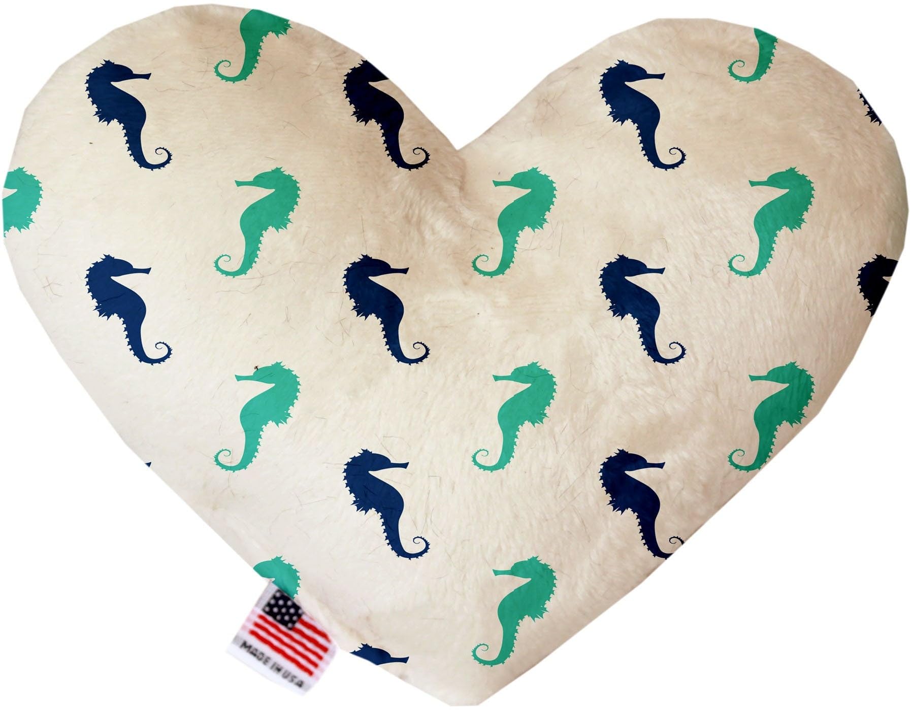 Pet and Dog Plush Heart or Bone Toy, "Nautical Group" (Available in different sizes, and 10 different pattern options!) Blue Diamonds 6" Plush Heart