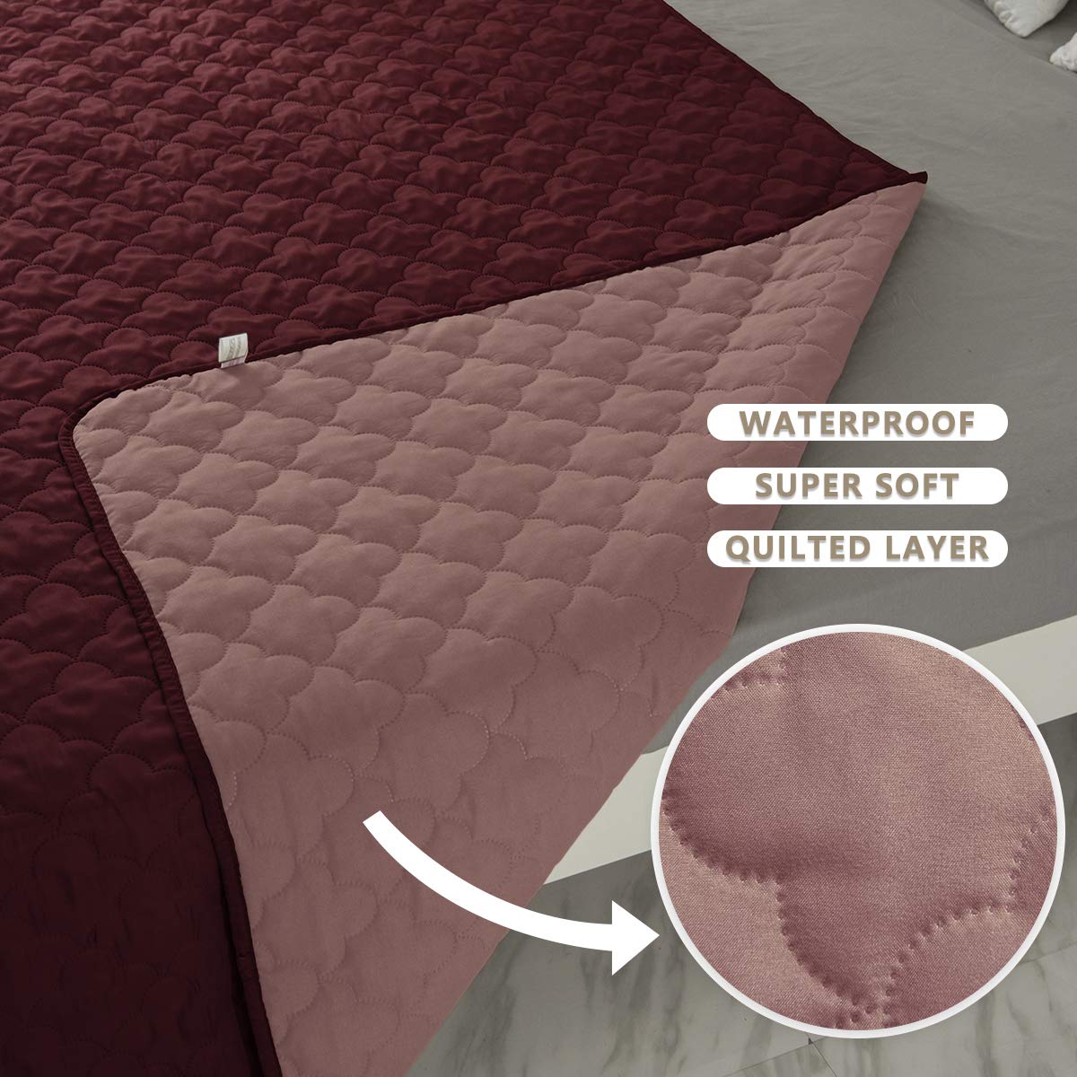 Spxtex Dog Bed Cover Washable Pee Pads Dog Blankets For Puppy Large Dog Cat,Sofa Reversible Changing Pad Reusable 1 Piece(52''X8
