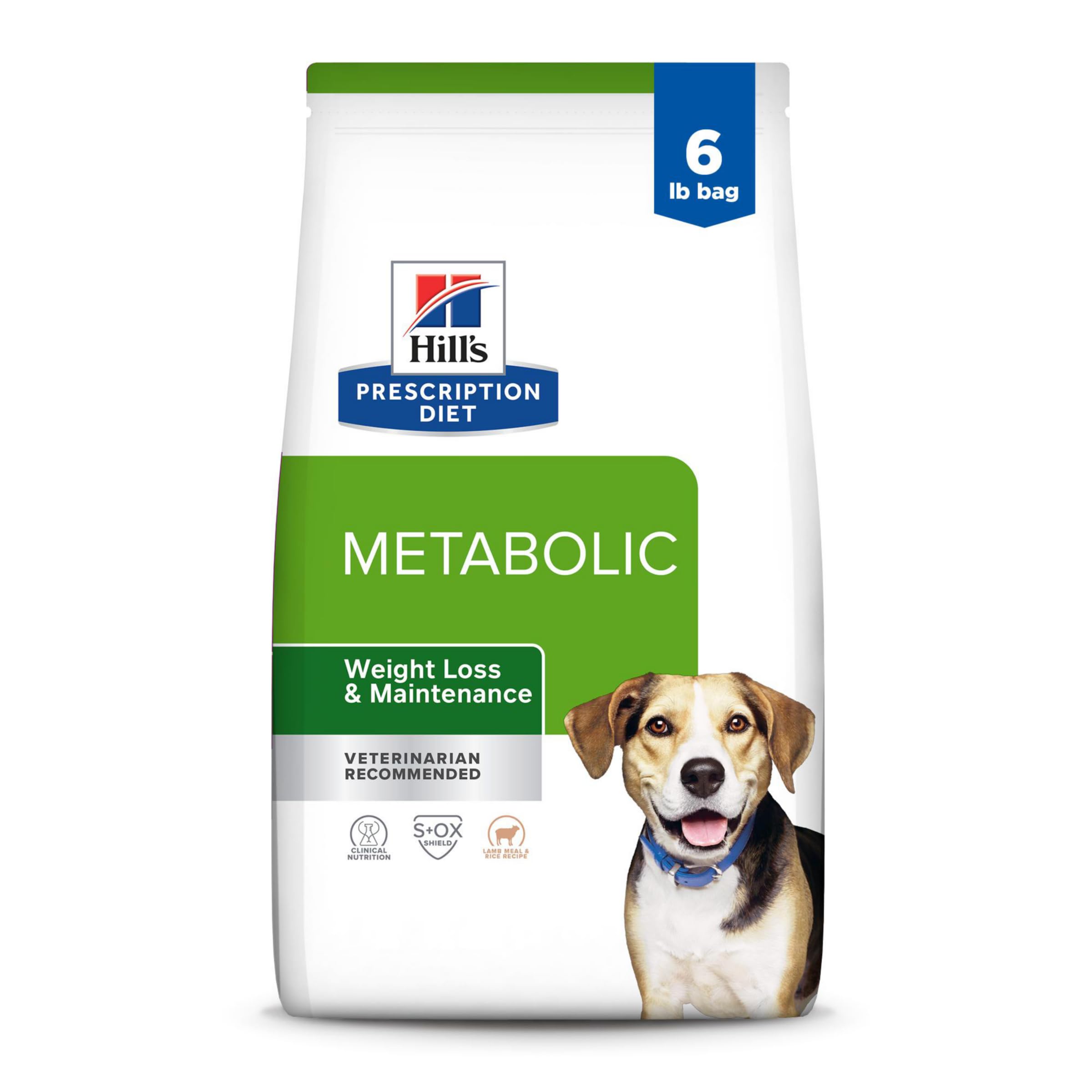 Hills Prescription Diet Metabolic Weight Management Lamb Meal & Rice Formula Dry Dog Food, Veterinary Diet, 6 lb. Bag