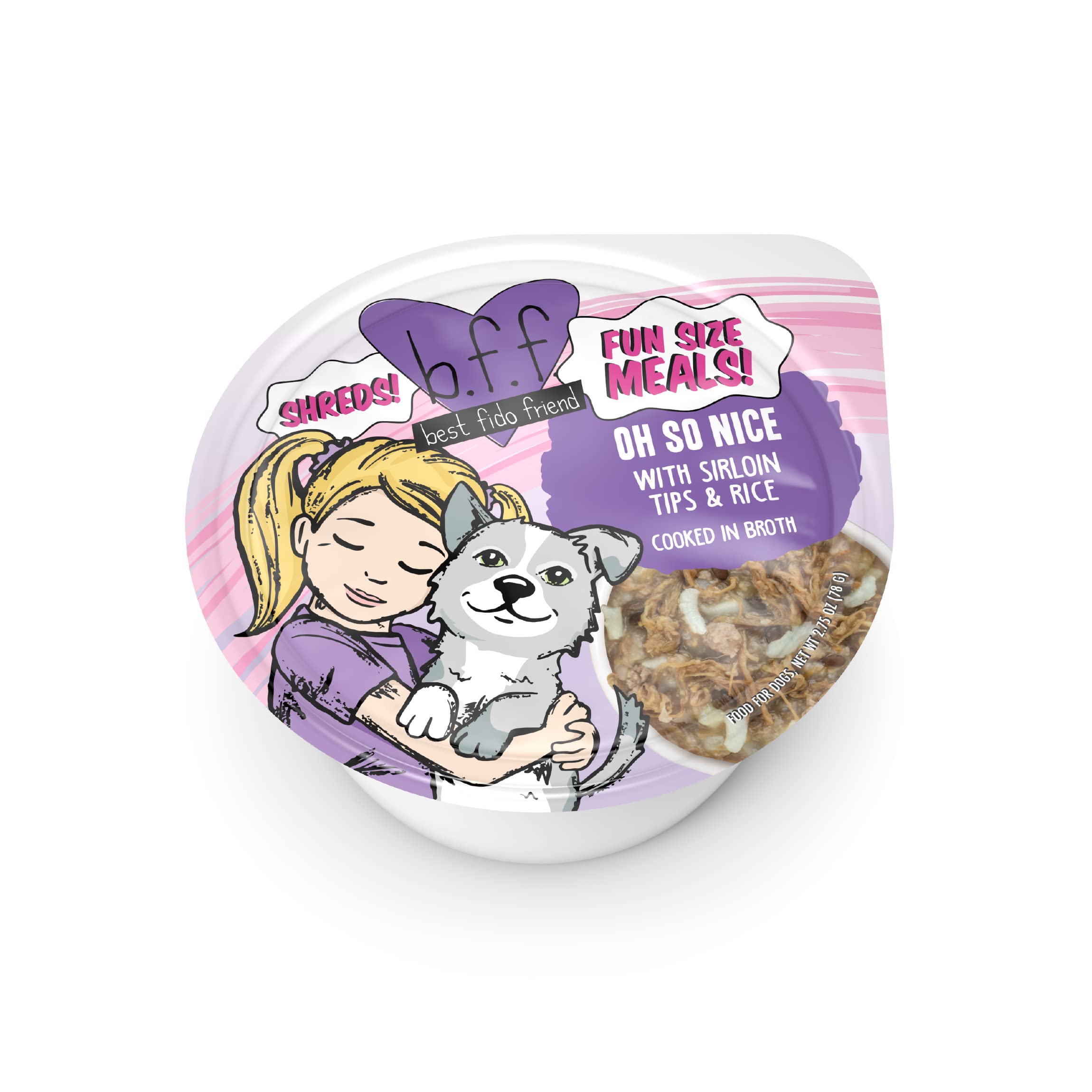 Weruva Best Fido Friend Fun Size Meals for Dogs, Oh So Nice, 2.75oz Cup, Pack of 12