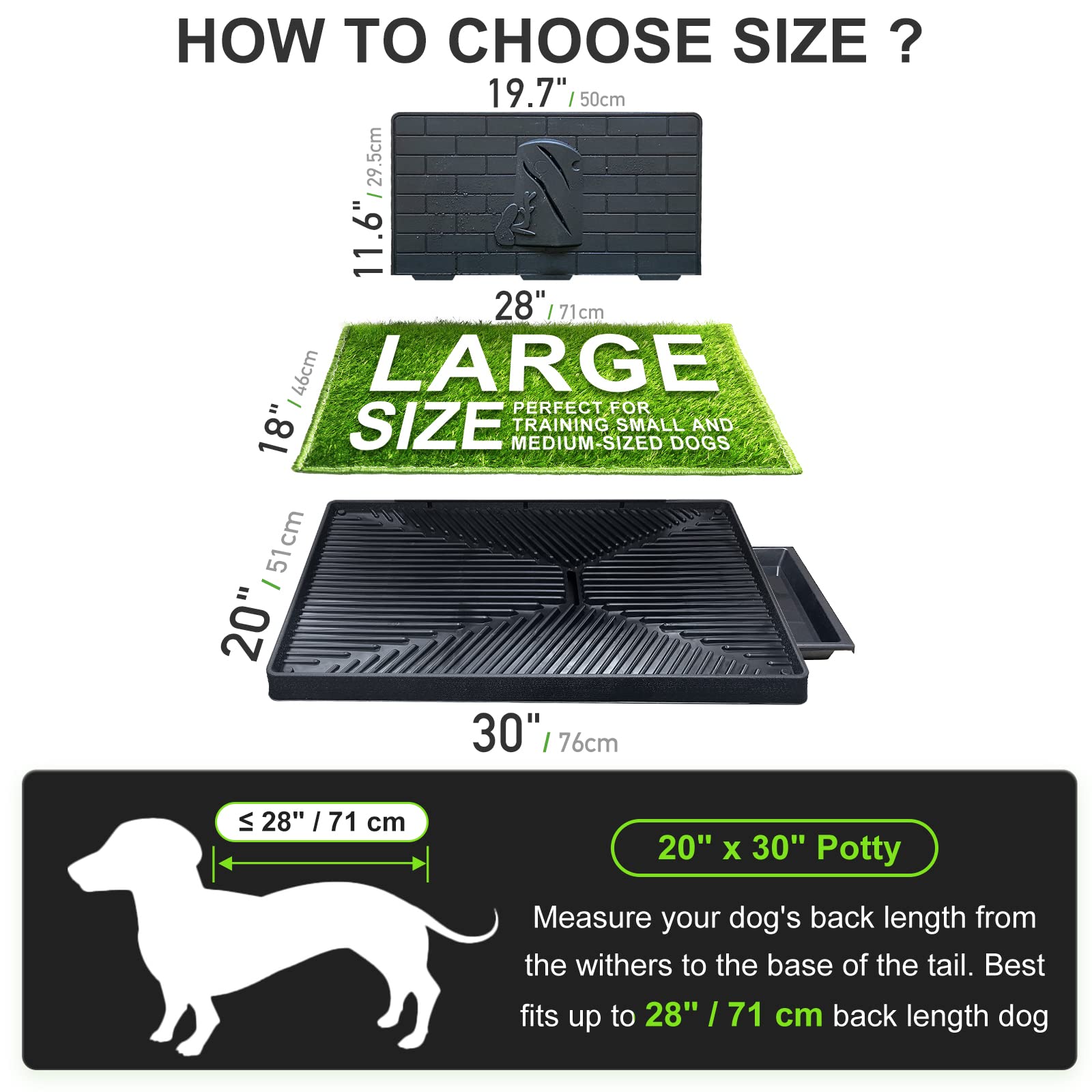 Hompet Dog Potty For Indoor Or Porch, 2 Pcs Artificial Grass Training Pads With Pee Baffle, Reusable , Alternative To Puppy Pads, Portable Dog Litter Box For Small/Medium Dogs