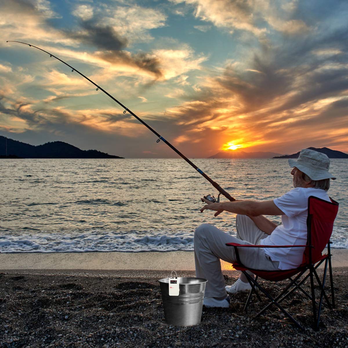 Fulhengy Battery Aquarium Air Pump, Quiet Dc-800 Backup Fish Tank Air Bubbler, Portable Power Outage Aerator Emergency Oxygen Diffuser, Keeps Fish Safe & Bait Minnow Shrimp Alive