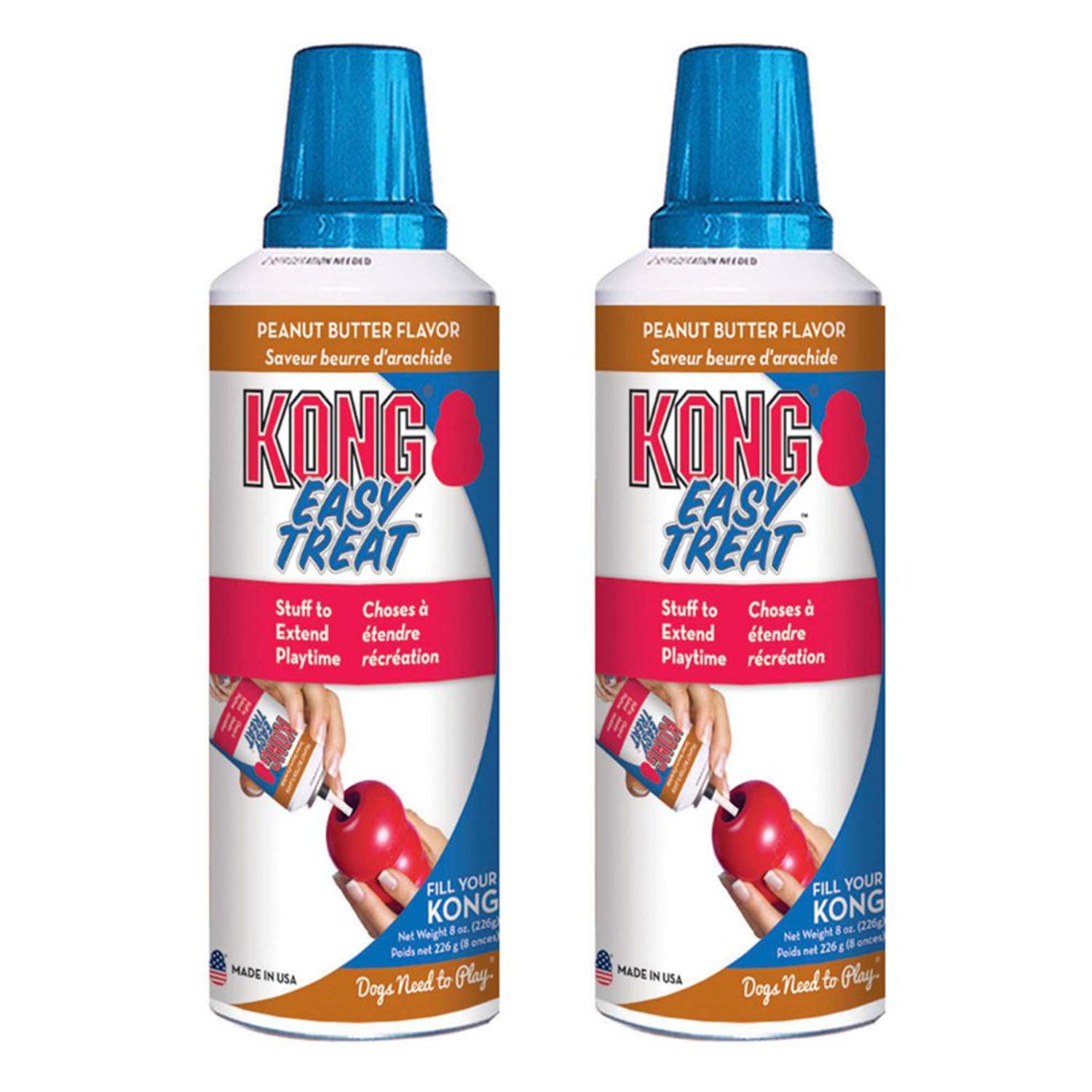 KONG Easy Treat - Spreadable Dog Treat Paste for Lick Mats - Pet Treat Spray for Dog Enrichment - Dog Treat Paste for Slow Feede