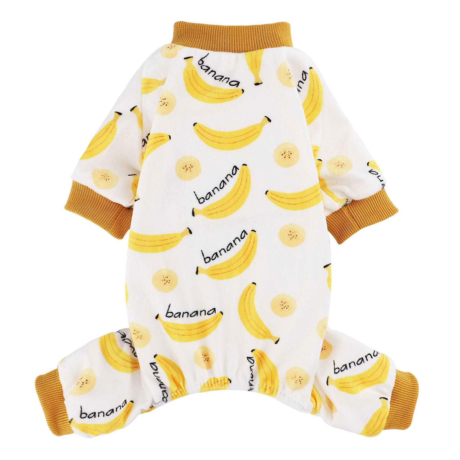 Kosiyi Dog Clothes for Small Dogs - Stretch Fleece Pajamas, Winter Spring Outfit, Lightweight Velvet Pet Jumpsuit, Pjs, Onesie A
