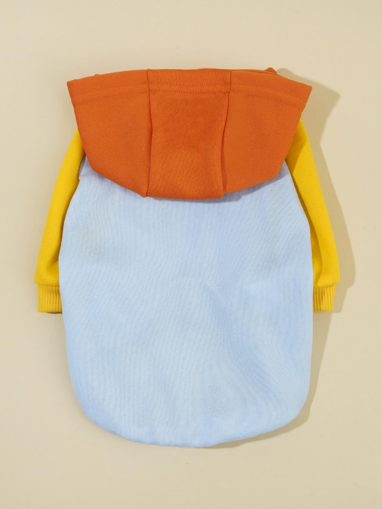 Qwinee Basic Dog Hoodie, Warm Jacket, Cat Apparel, Shirt, Clothes For Puppy Kitten Small Medium Dogs Cats - Orange And Blue Smal