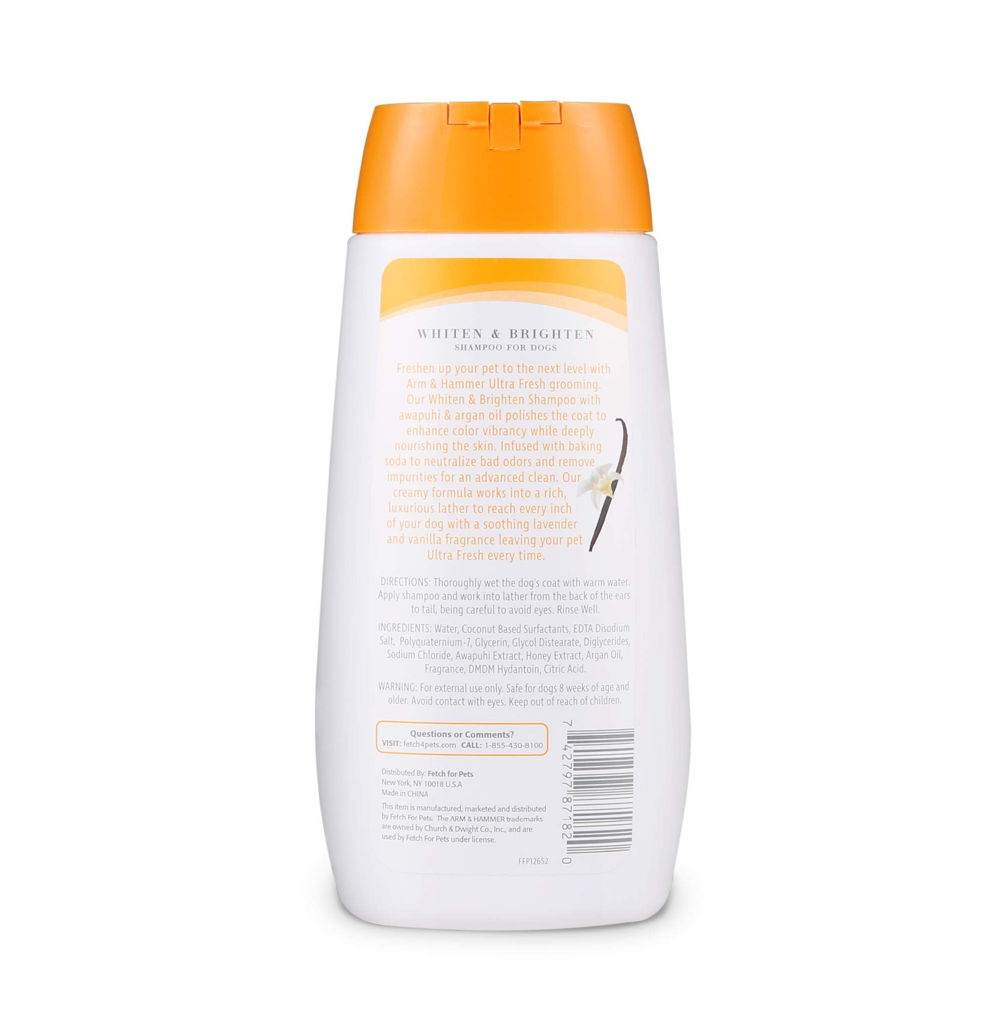 Arm & Hammer Ultra Fresh Whitening And Brightening Shampoo For Dogs | Baking Soda Neutralizes Bad Odors For An Advanced Clean | Calming Lavender And Vanilla Scent