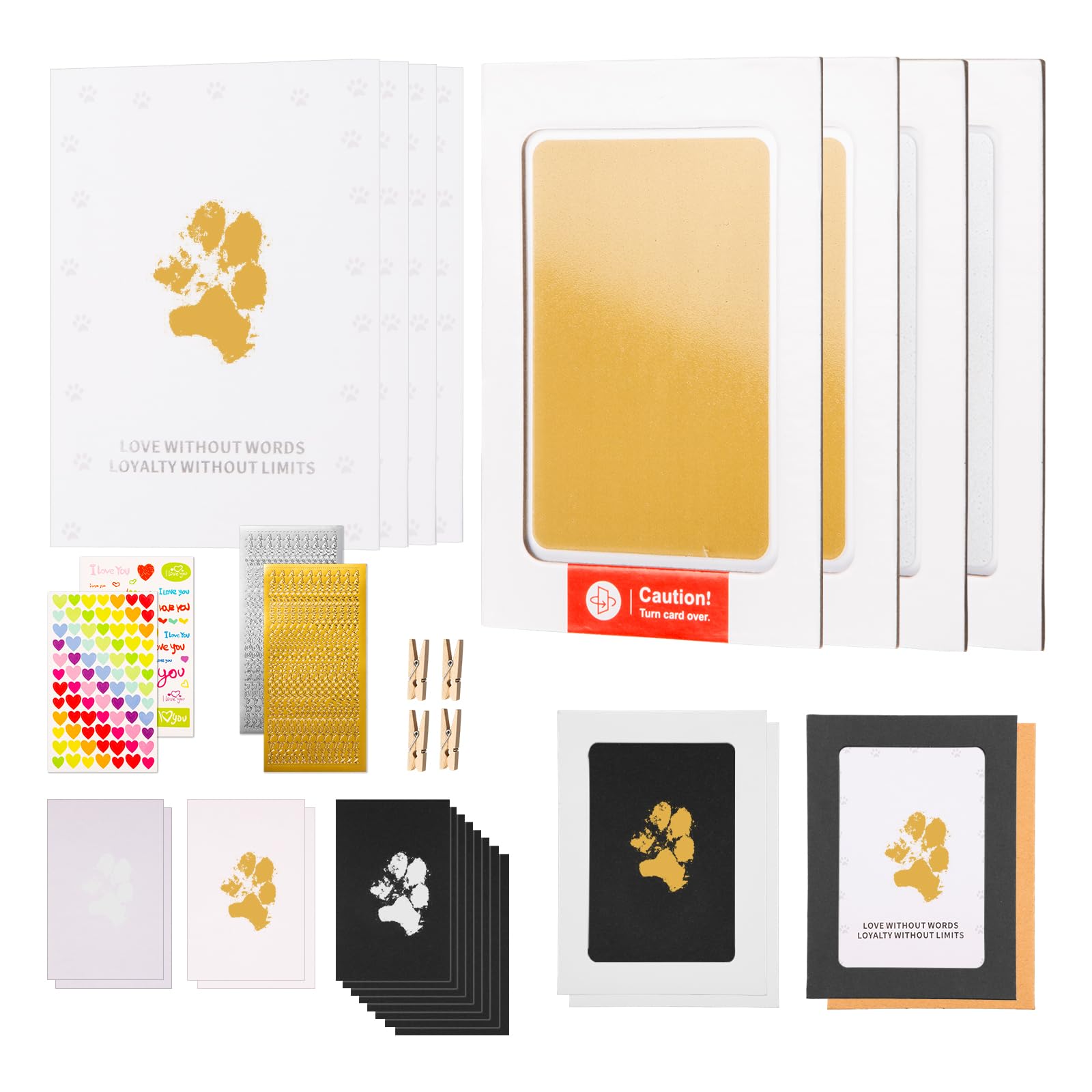 Torjoy Pet Paw Print Impression Kit - Inkless Ink Pad For Dogs And Cats, Dog Nose Print Kit, Paw Print Keepsake,Non-Toxic Pet Im