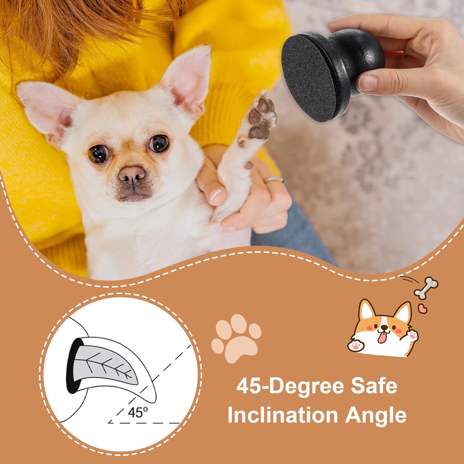 Ciatbyyj Dog Nail File With 6Pcs Replaceable Filing Disc, Dog Scratch Board For Safe And Easy Nail Care, Dog Nail Scratch Board