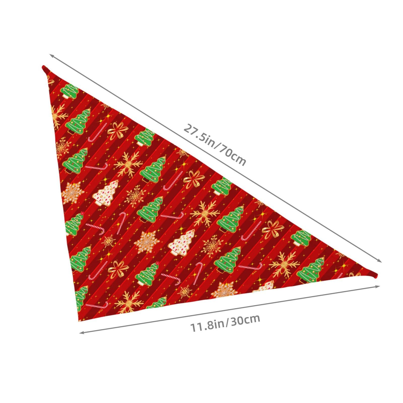 Christmas New Year Gingerbread Golden Snowflakes Tree Dog Bandana Scarf Triangle Bibs Pet Accessories Cat Kerchief