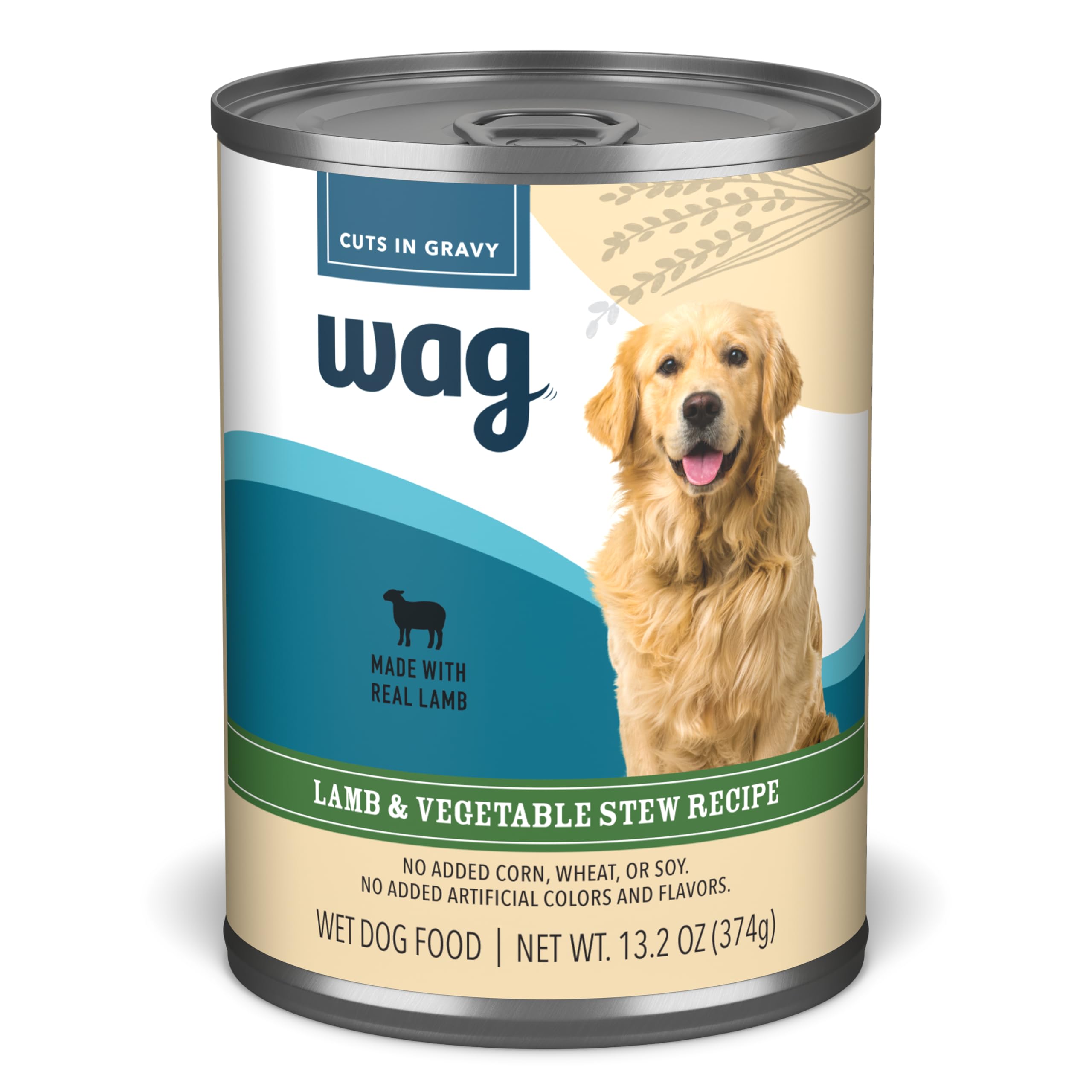 WAG Stew Canned Dog Food, Lamb & Vegetable Recipe, 13.2 oz Can (Pack of 12)