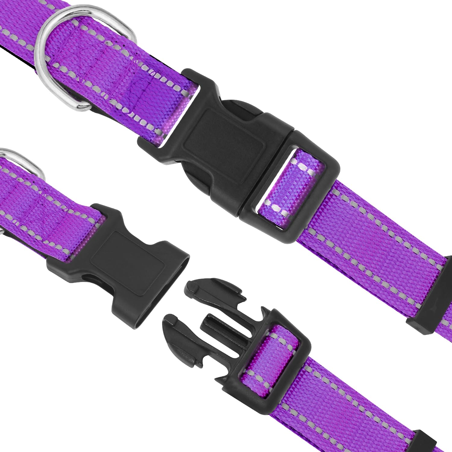 Dog Collars Adjustable For Large Dogs,Heavy Duty Waterproof Dog Collar With Quick Release Buckle,Girl Boy Female Male Reflective