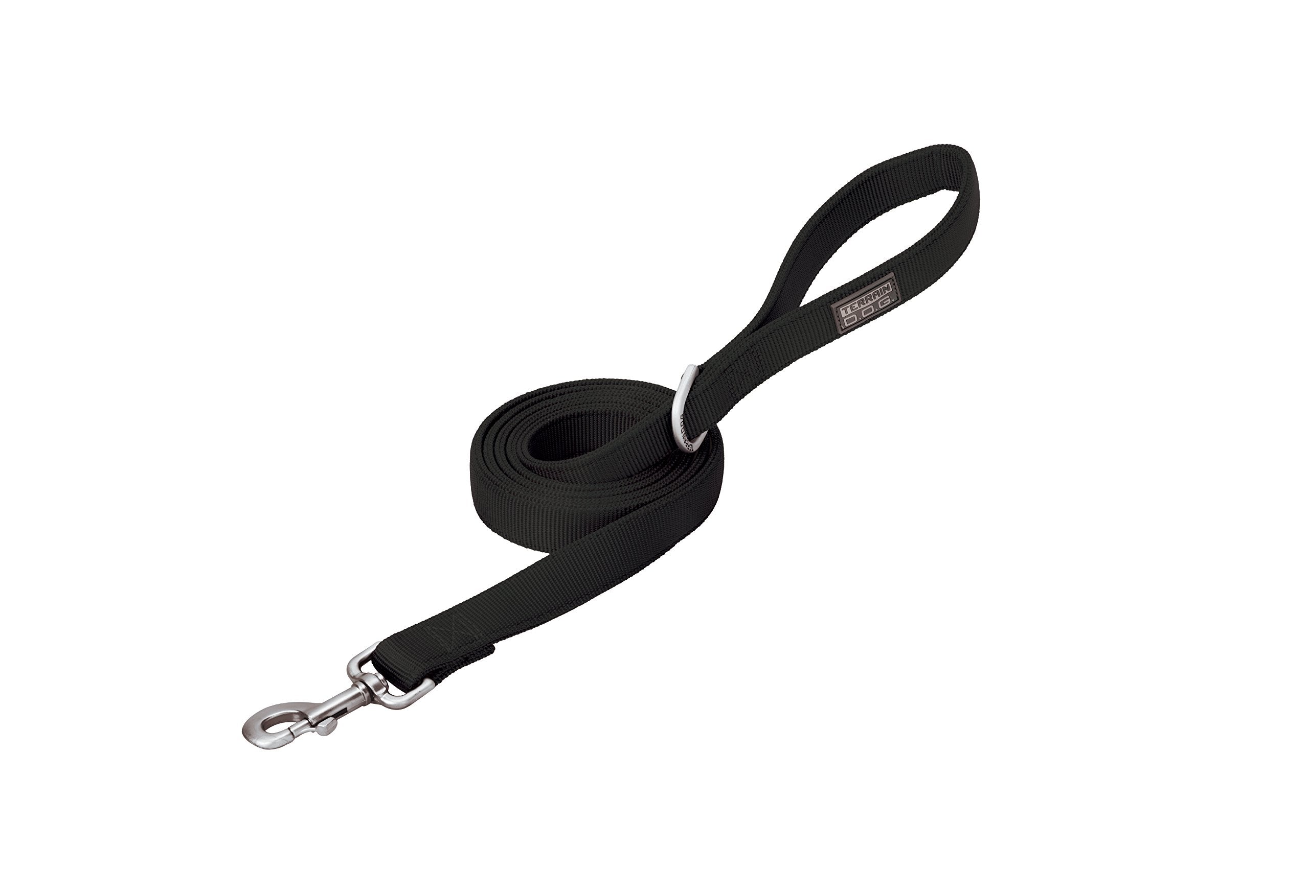 Terrain D.O.G. Nylon Double-Ply Dog Leash,Black 1' X 6'