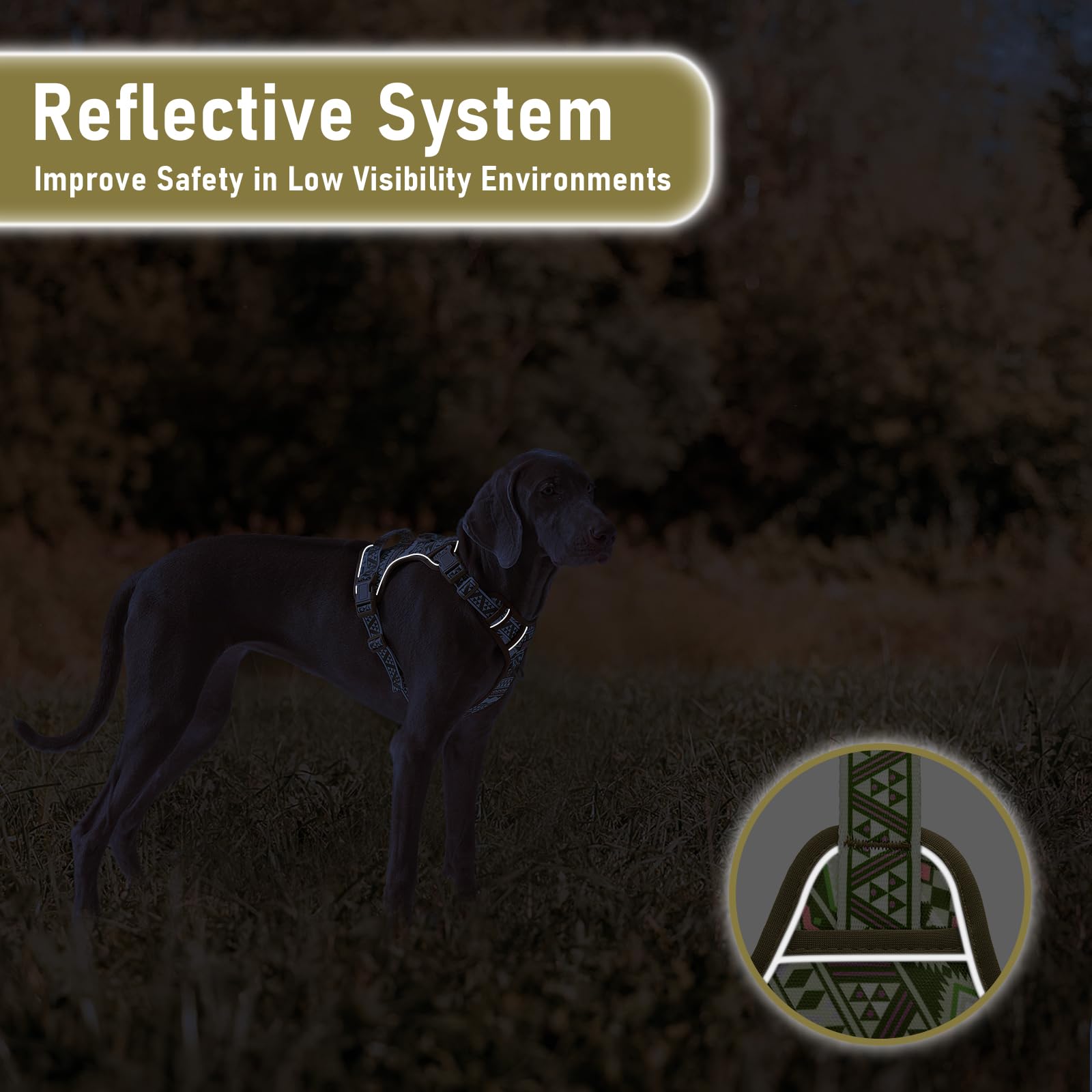Heavy Duty No Pull Dog Harness For Large Dogs,Like Labrador, Golden Retriever, German Shepherd, Adjustable Soft Padded Dog Vest,
