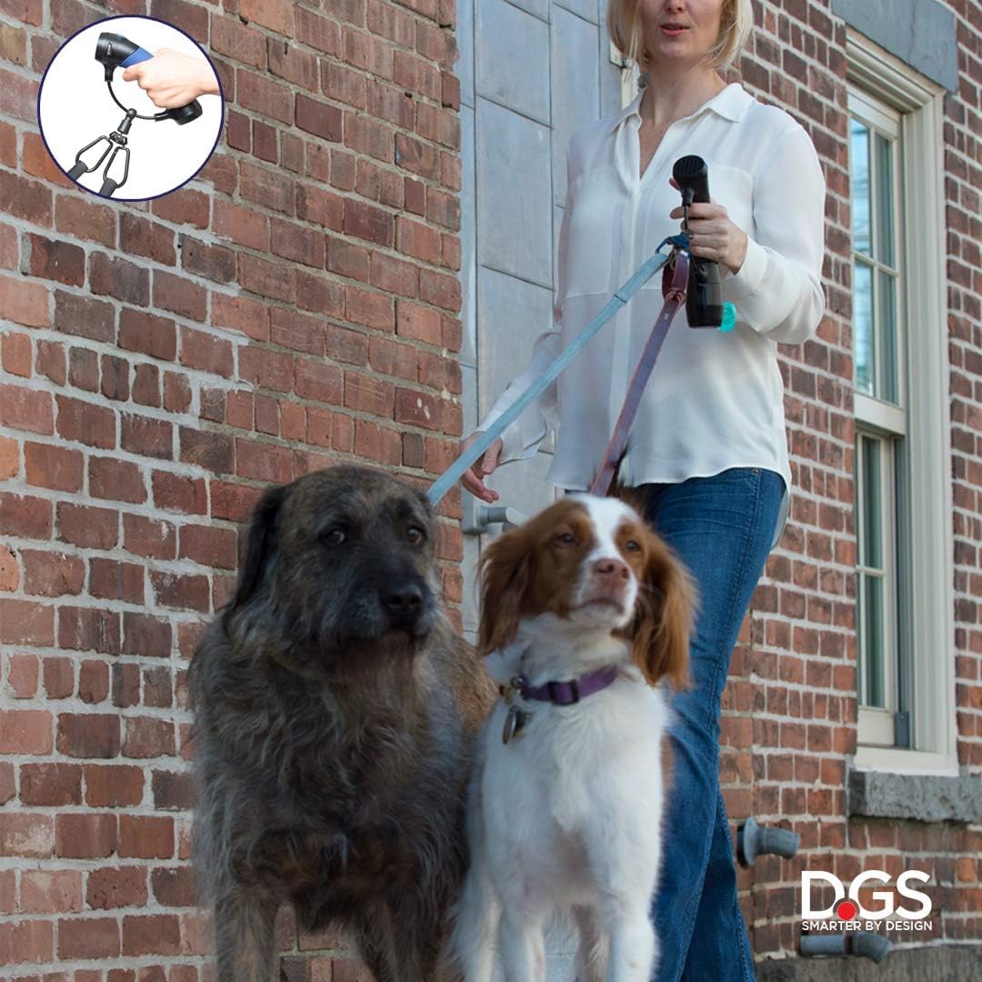 Dog Gone Smart Dual Leash Holder - Connectable Carabiner, Blue, Metal, Model DGSGISMODL