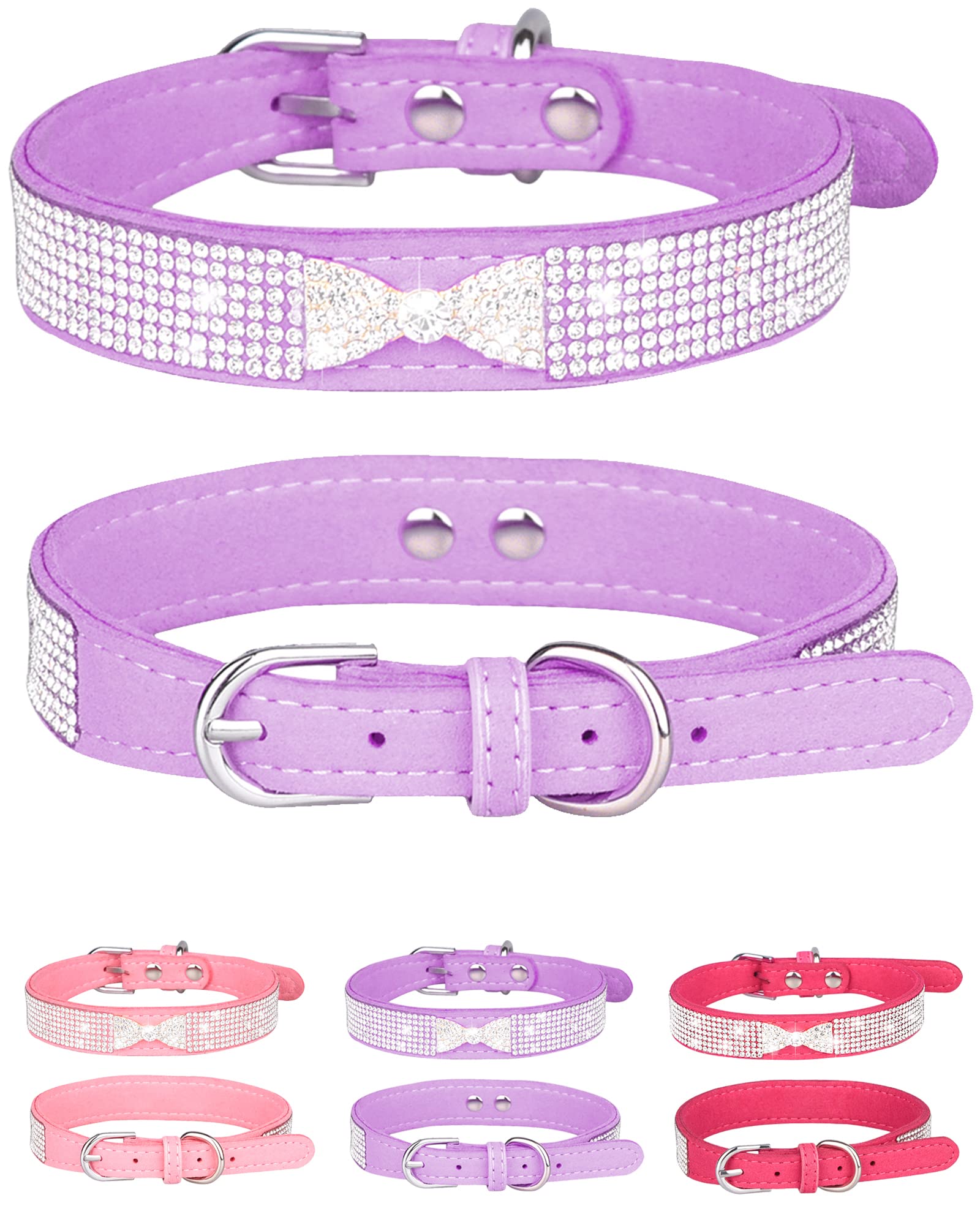 Bling Dog Collar For Small Medium Large Dogs, Crown Rhinestone Dog Collars For Girl And Boy Dog, Diamond Puppy Collars, Adjustab