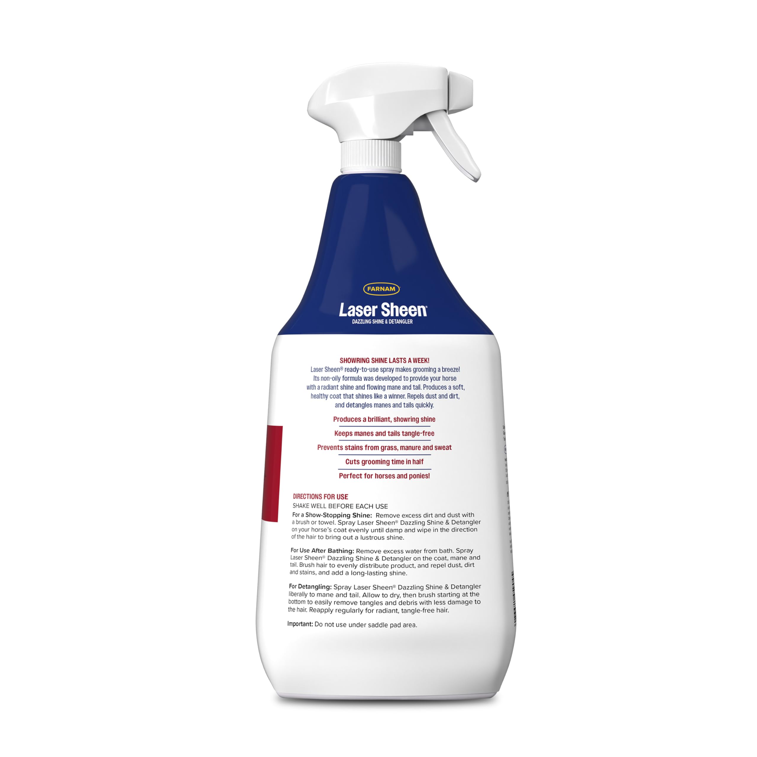 Farnam Laser Sheen Dazzling Shine & Detangler Spray 32 Ounces