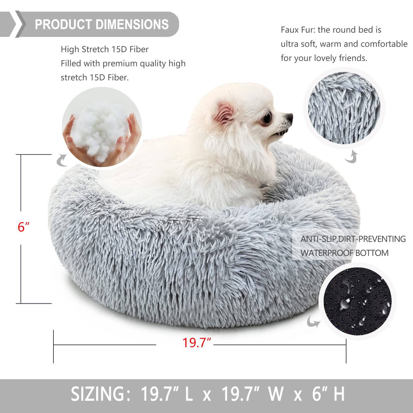 Nononfish Dog Bed For Small Dogs