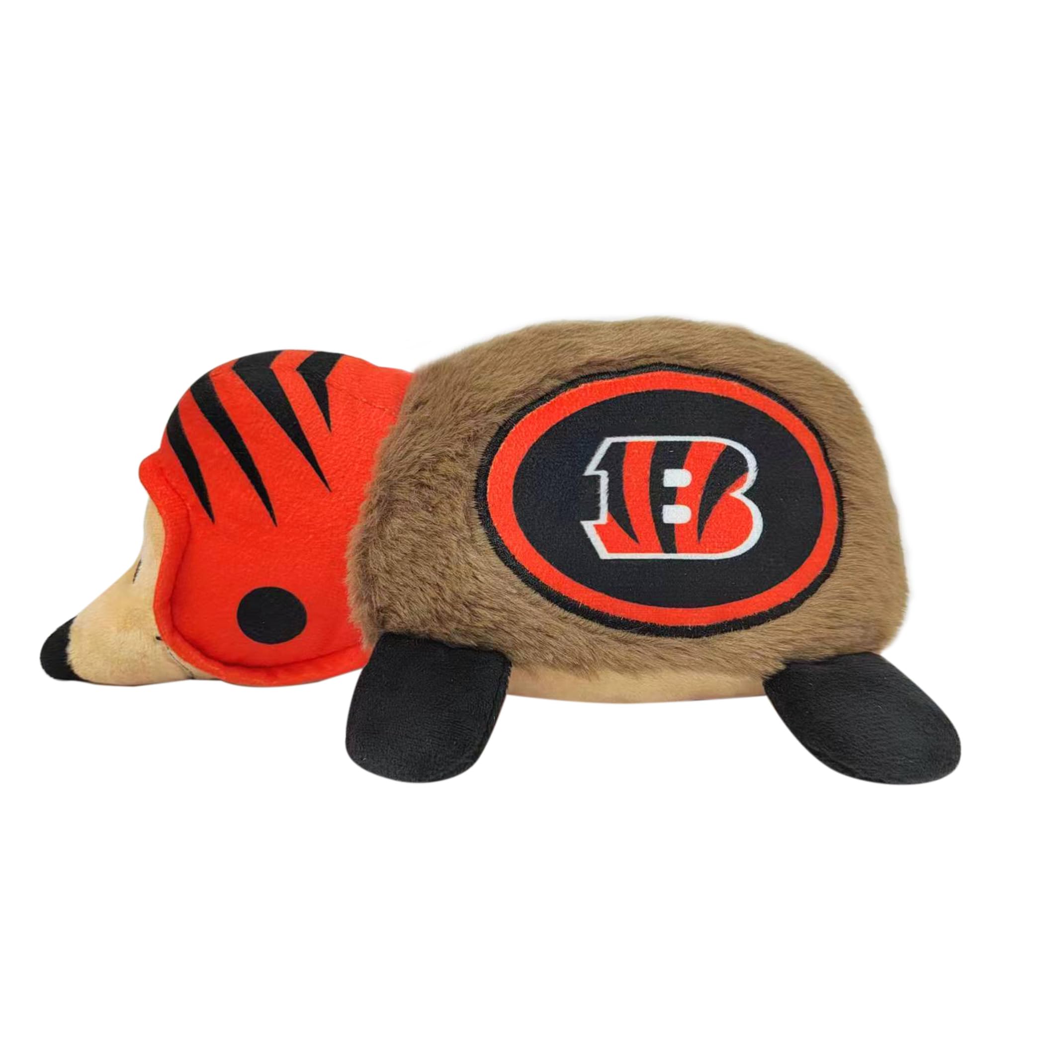 Nfl Cincinnati Bengals Plush Hedgehog Toy For Dogs & Cats, Cool Soft Pet Toy For Fun And Interactive Play, Dog Chew Toy With Squ