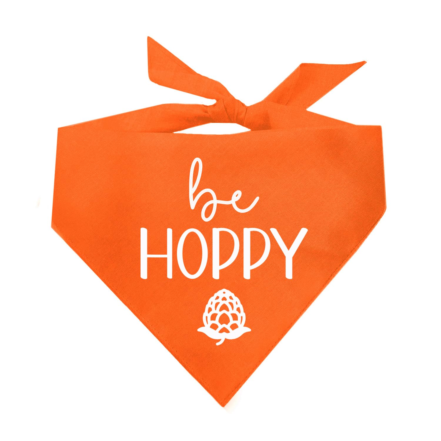 Be Hoppy Brewery Beer Lover Dog Bandana (Orange, Os 217)
