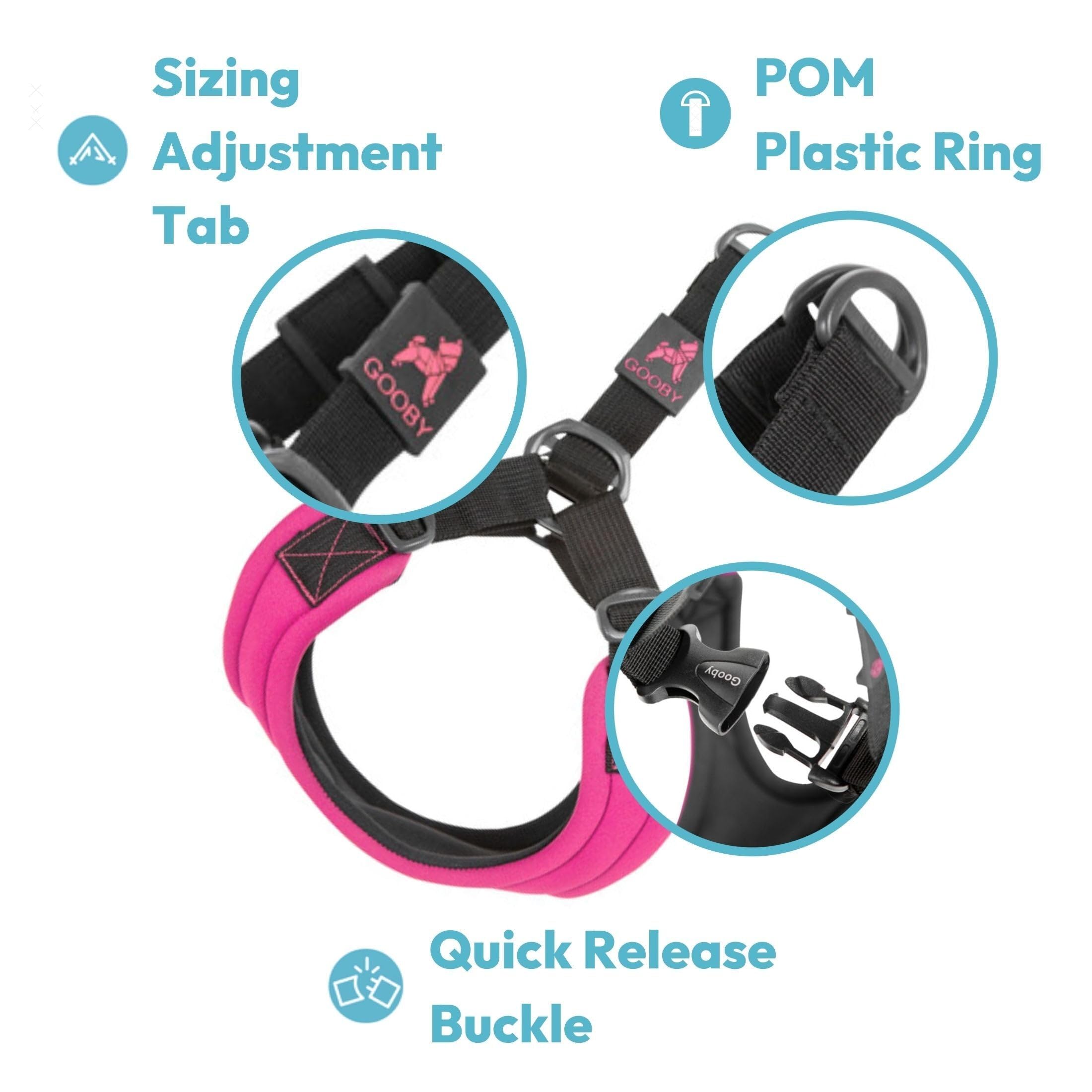 Gooby Escape Free Sport Harness - Lime, Medium - No Choke Step-In Patented Neoprene Small Dog Harness With Four-Point Adjustment