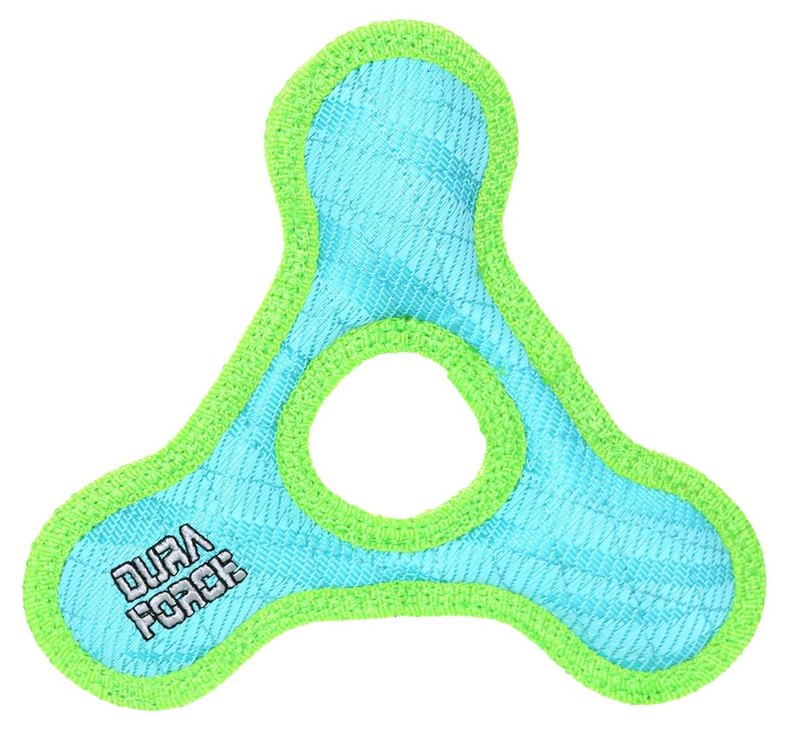 Duraforce - Durable Woven Fiber -Triangle Ring -Squeakers - Multiple Layers. Made Durable, Strong & Tough. Interactive Play Dog 