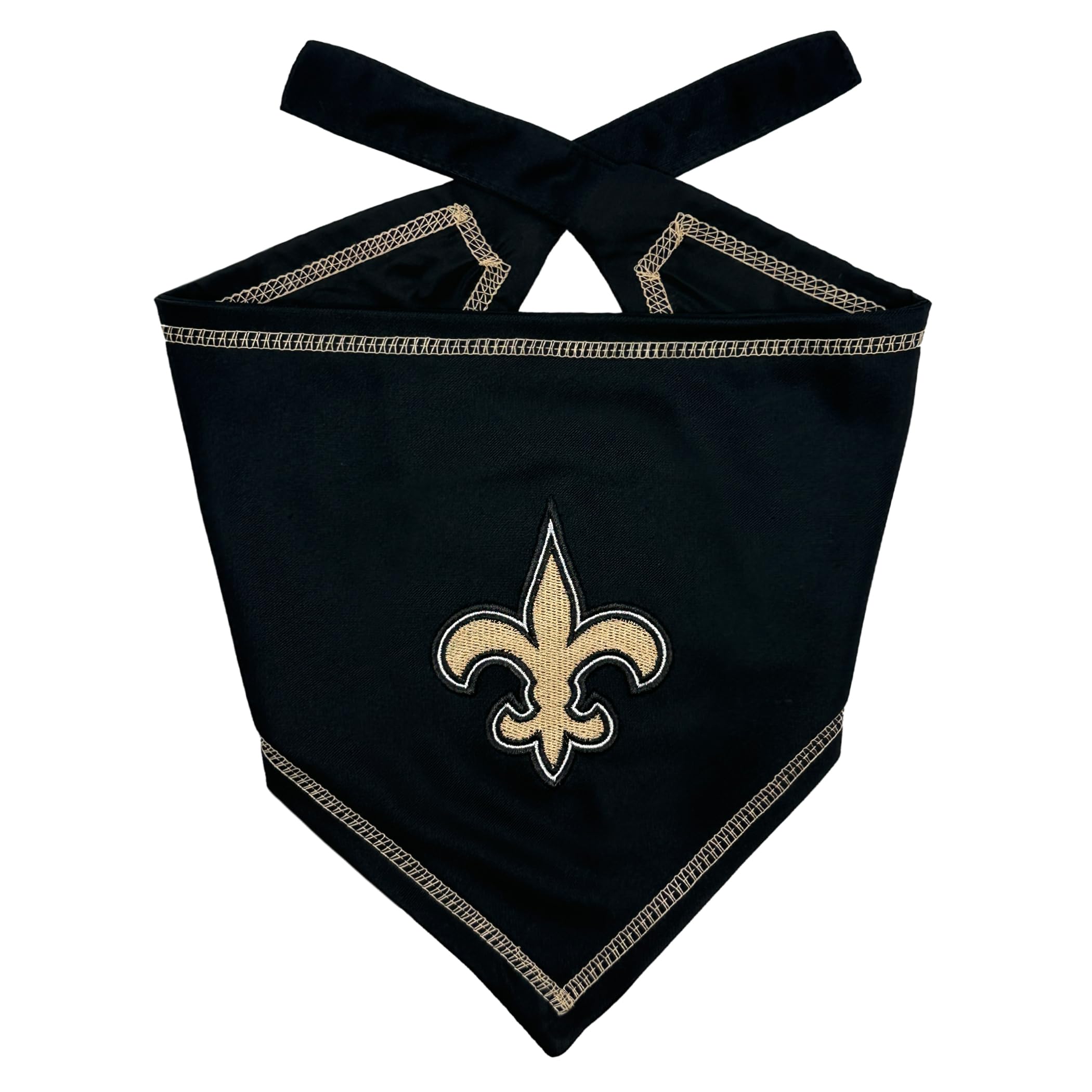 Pets First Nfl New Orleans Saints Tie Bandana, Size Small/Medium. Dog Bandana Scarf Bib For Pet Cat Dog. The Ultimate Game-Day, 