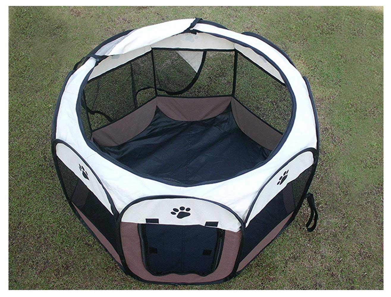 Bodiseint Portable Pet Playpen, Dog Playpen Foldable Pet Exercise Pen Tents Dog Kennel House Playground For Puppy Dog Yorkie Cat Bunny Indoor Outdoor Travel Camping Use