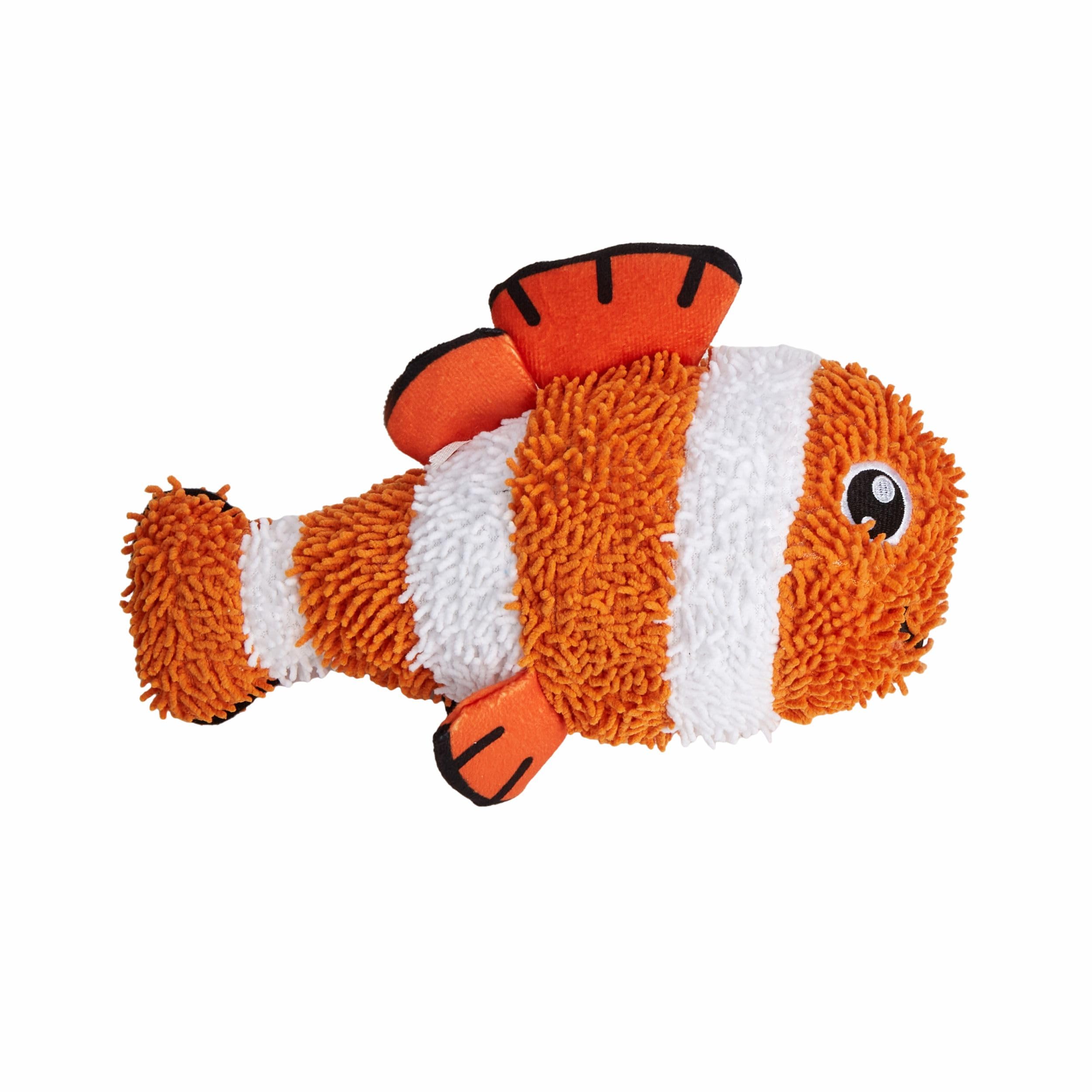 Barkbutler X Fofos Sealife Tough Dog Toy Nemo  Soft & Crinkly Plush Toys For Dogs, Dog Toys For Large Dogs (530Kgs)  Orange