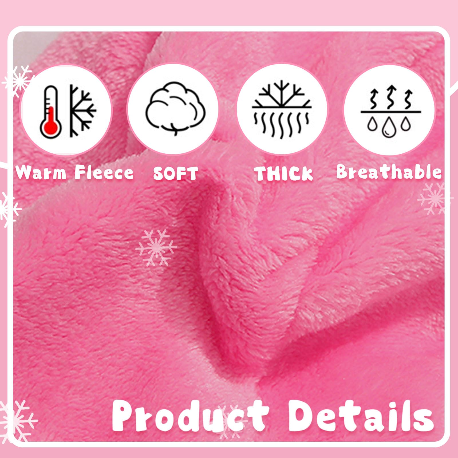 Winter Fleece Sweater Dress For Small Dogs - Warm Puppy Outfit With Leash Hole, Cute Pink Clothes, Bowtie, Chihuahua Pet Hoodie