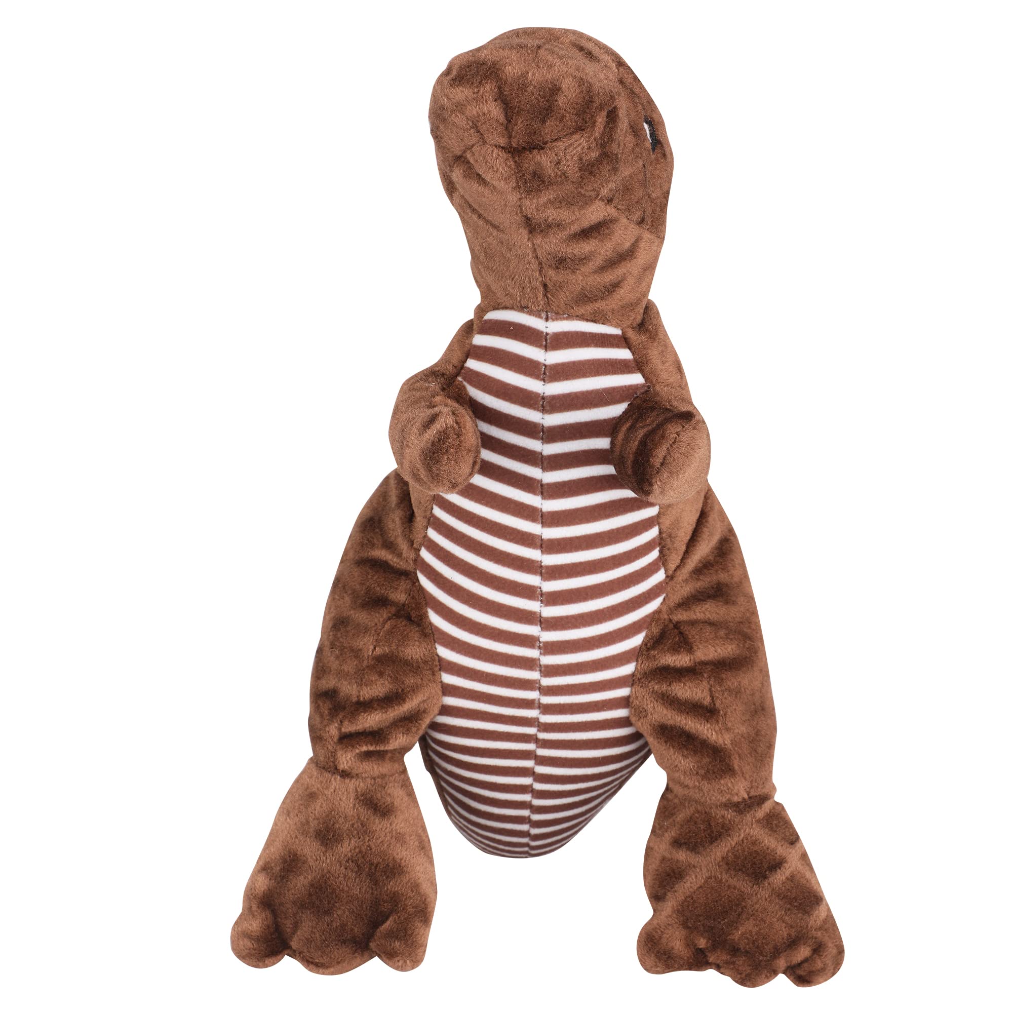 Emily Pets Plush Dog Toy Dinosaurs Shape Playing Toys Squeaky Toy Funny Sounds Doll Training Toy Chew Toy Brown (Size:W X H)(22 